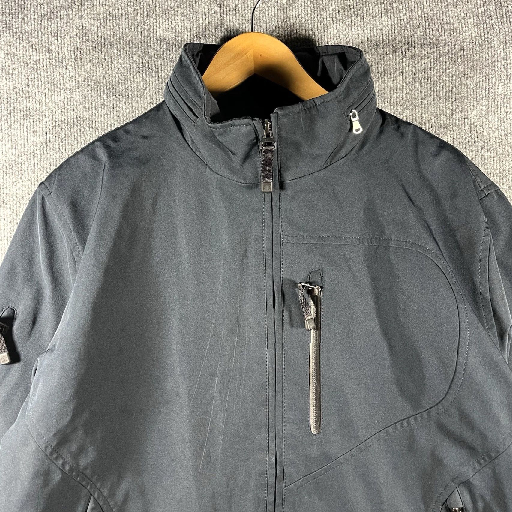 Tumi Tumi Jacket Mens XL Blue Full Zip Parka Outdoor Water Resistant Hiking Casual Pockets Regular Fit Size US XL / EU 56 / 4 - 2 Thumbnail