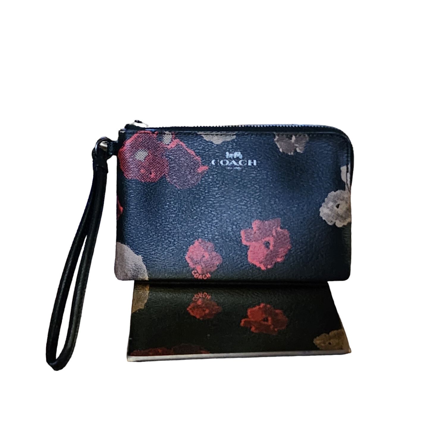 Coach Coach Corner Zip Halftone Floral Print Wristlet F55824 Size ONE SIZE - 1 Thumbnail