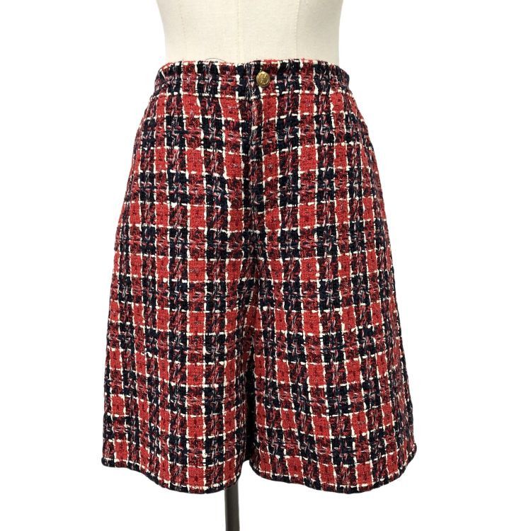 Gucci Gucci Tweed Plaid Shorts Size 38 Size 26" / US 2 / IT 38 - 1 Thumbnail