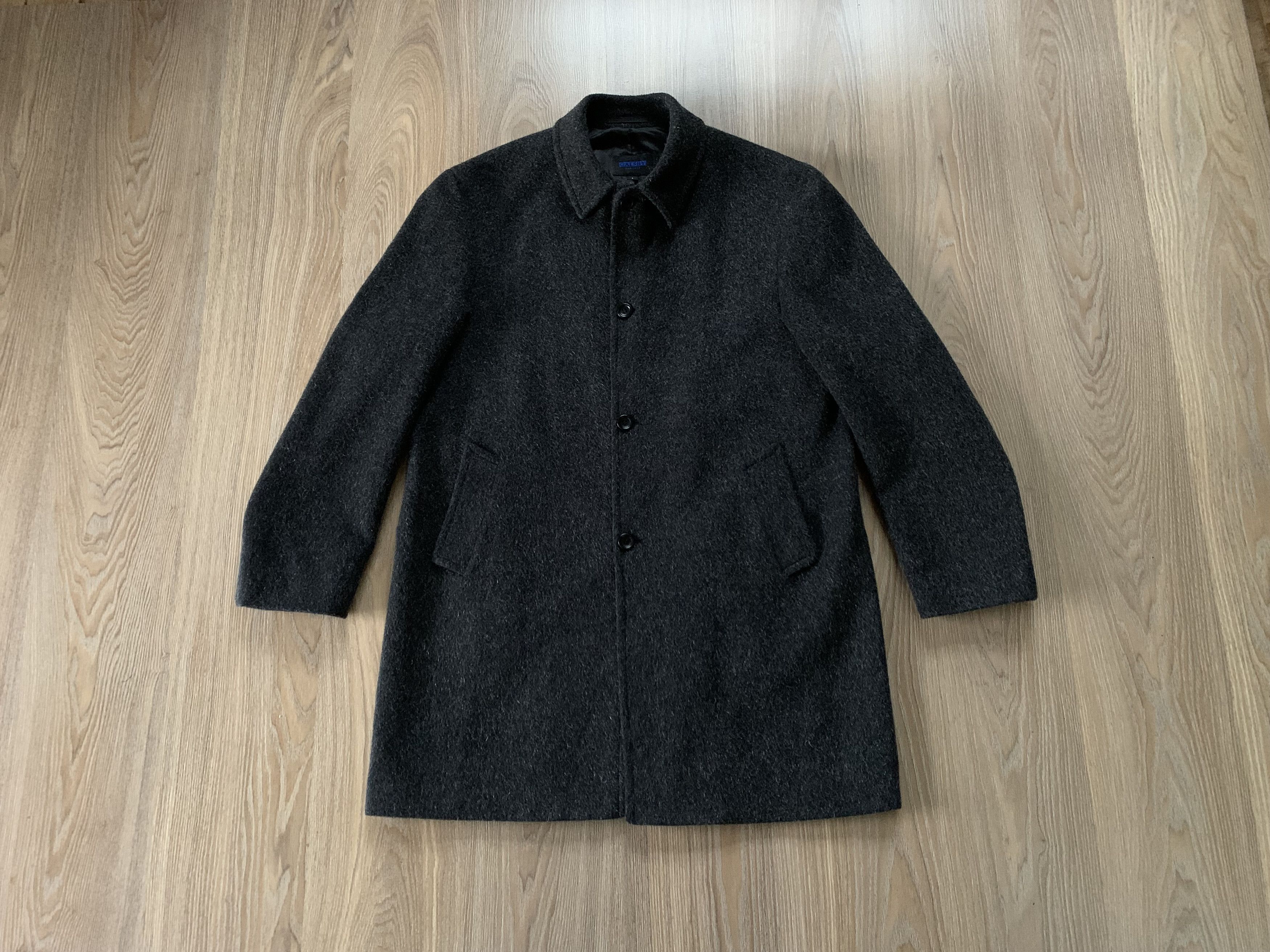 Designer × Vintage Gatsby Casuals Black Long Wool Coat Size US L / EU 52-54 / 3 - 1 Thumbnail