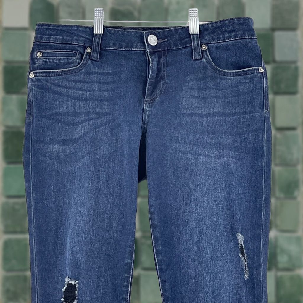Vintage KUT from the Kloth Blue Denim Skinny Jeans Womens Mid-Rise Size 8 Size 30" / US 8 / IT 44 - 1 Thumbnail