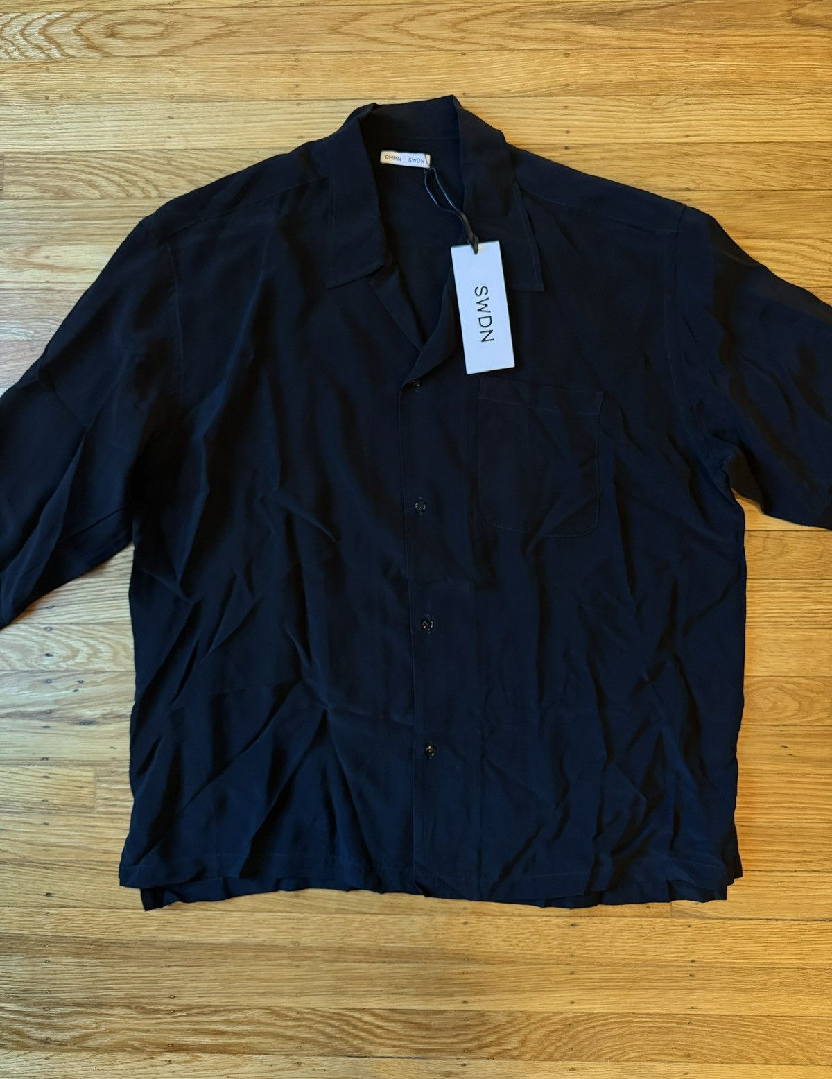 CMMN SWDN CMMN SWDN Black viscose button up Size US XL / EU 56 / 4 - 1 Thumbnail