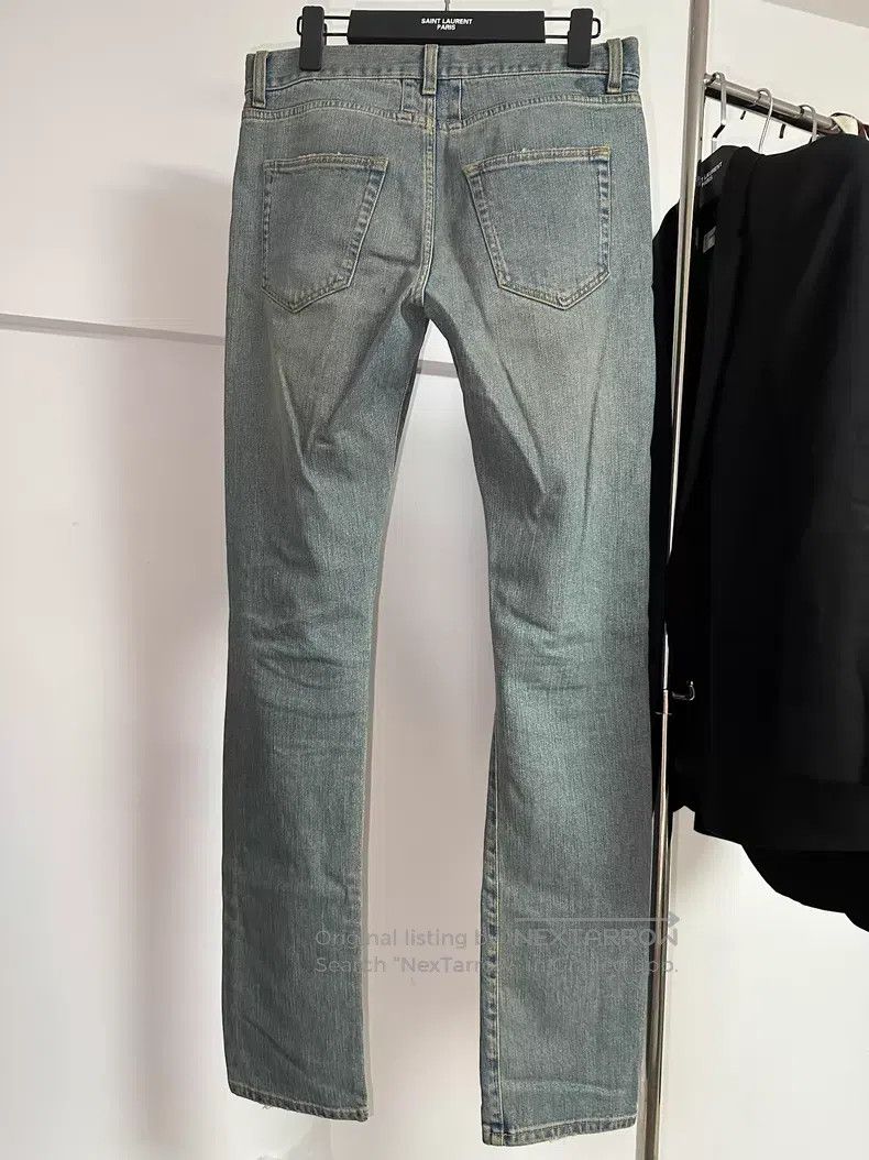 Saint Laurent Paris Saint Laurent Paris Knee Hole Washed and Worn Denim Jeans Size US 30 / EU 46 - 2 Thumbnail