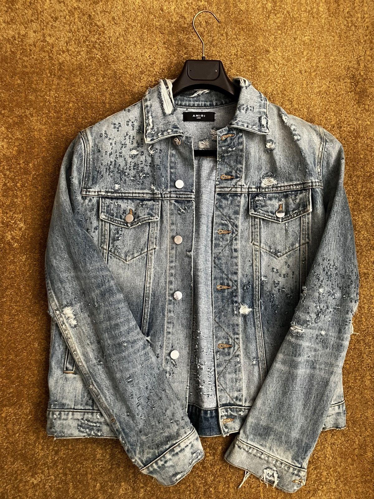 Amiri Distressed Denim Jacket Size US L / EU 52-54 / 3 - 2 Thumbnail
