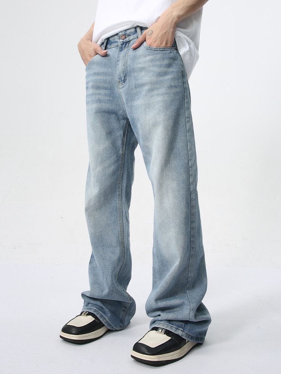 Vintage Men's Light Blue Washed Flared Jeans Size US 32 / EU 48 - 5 Thumbnail