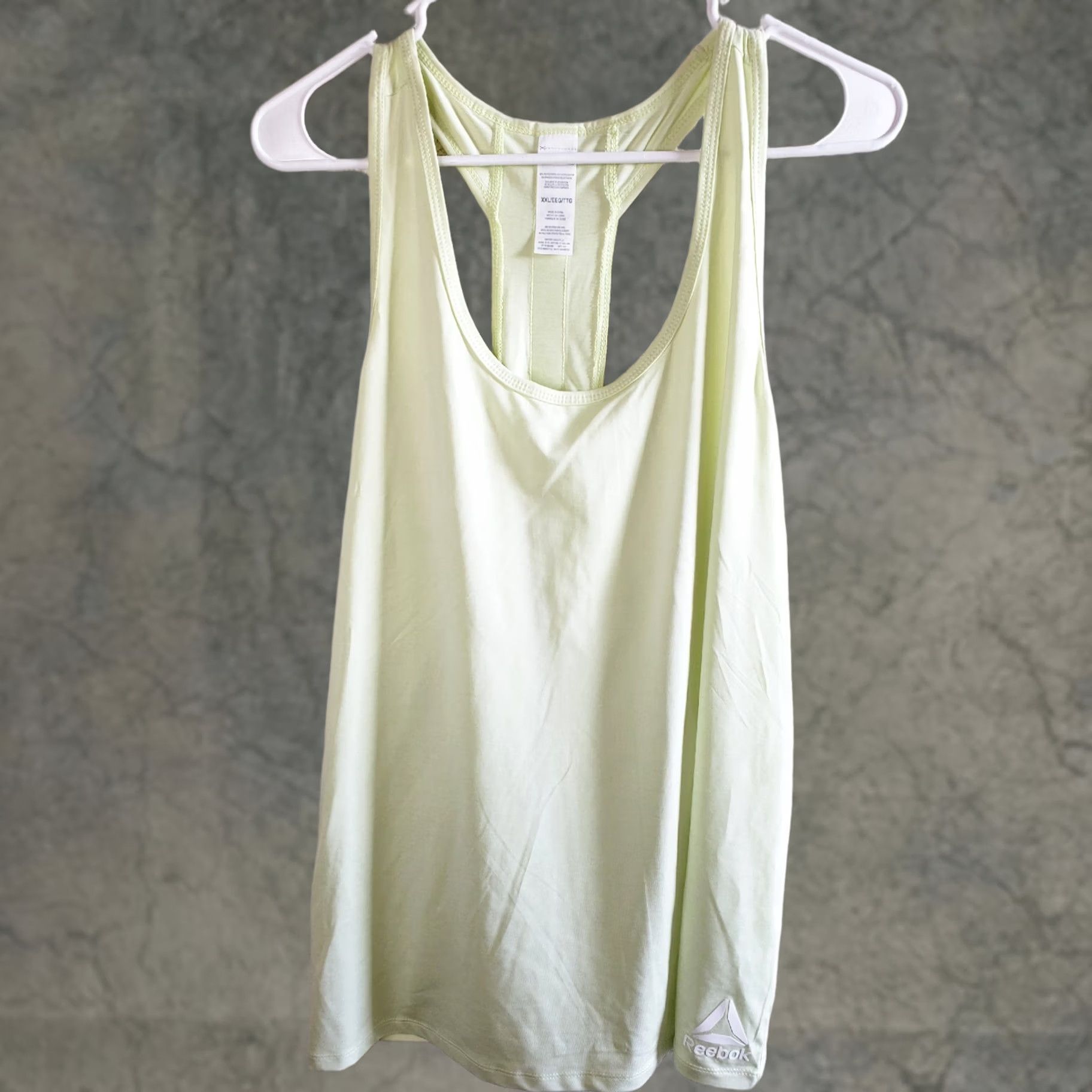 Reebok VINTAGE Reebok Women's Tank Shirt 2XL Mint Green Crossover Back Yoga Gym Lightweight Moisture Wicking Running Workout Top Size XXL / US 16-18 / IT 52-54 - 1 Thumbnail