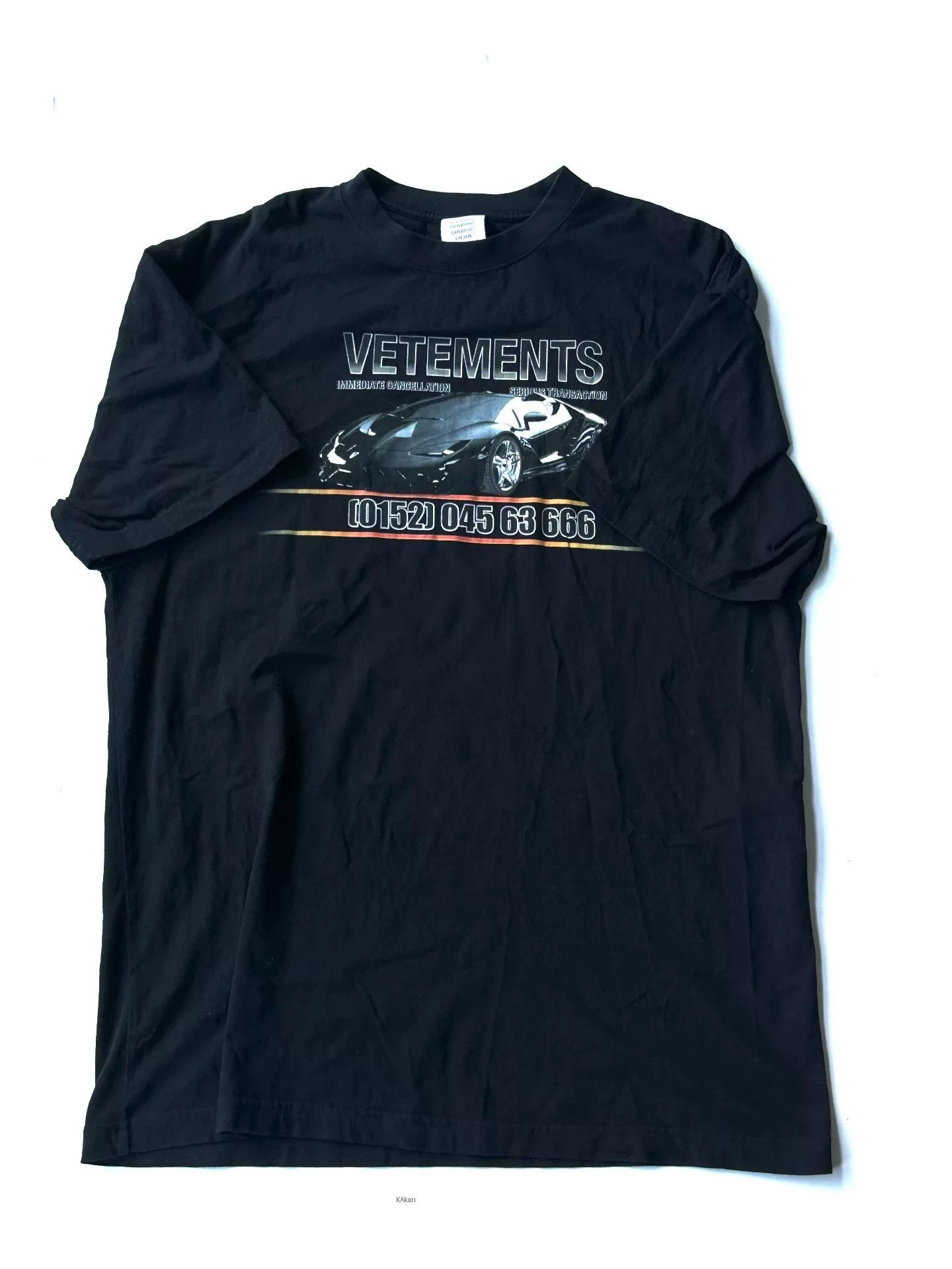 Vetements Vetements SS18 Die Regionalbahn Black T Shirt | Grailed