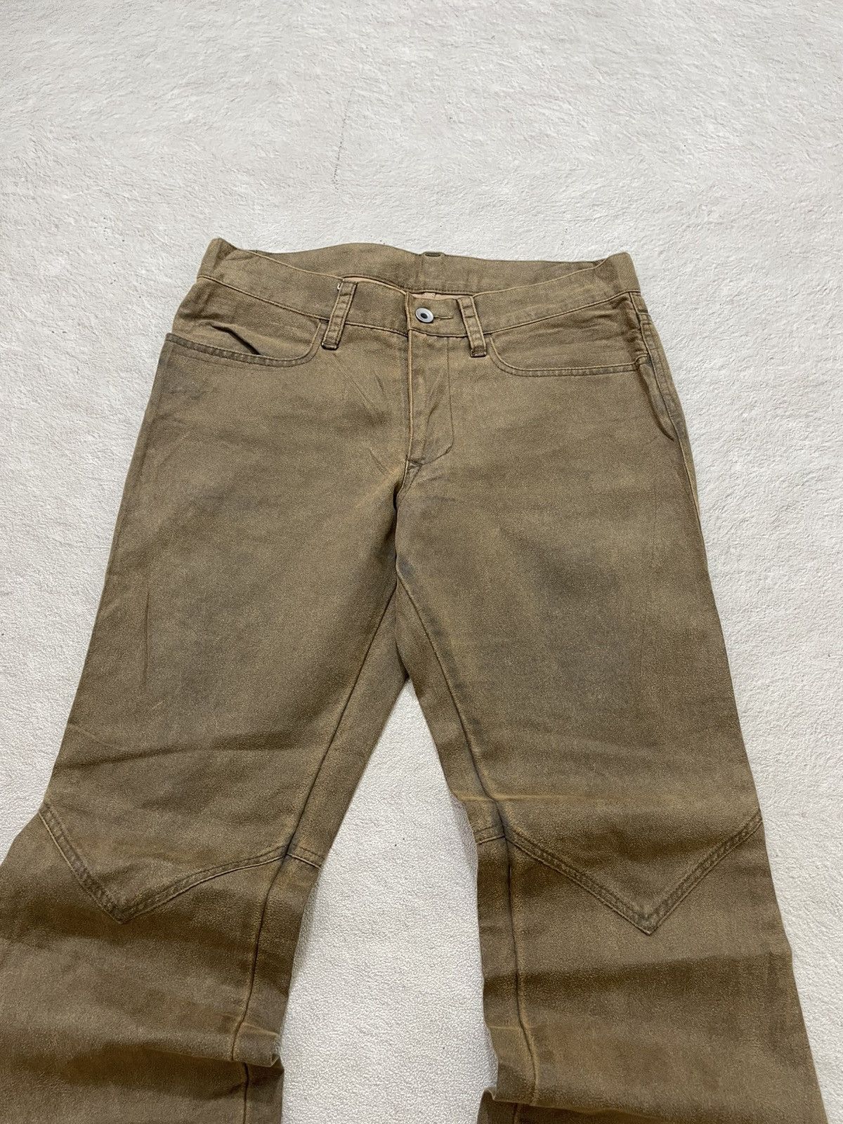 Le Grande Bleu (L.G.B.) 2000s Kapital Suede Panel Pants Flared Ifsix Undercover Y2K Size US 30 / EU 46 - 3 Thumbnail