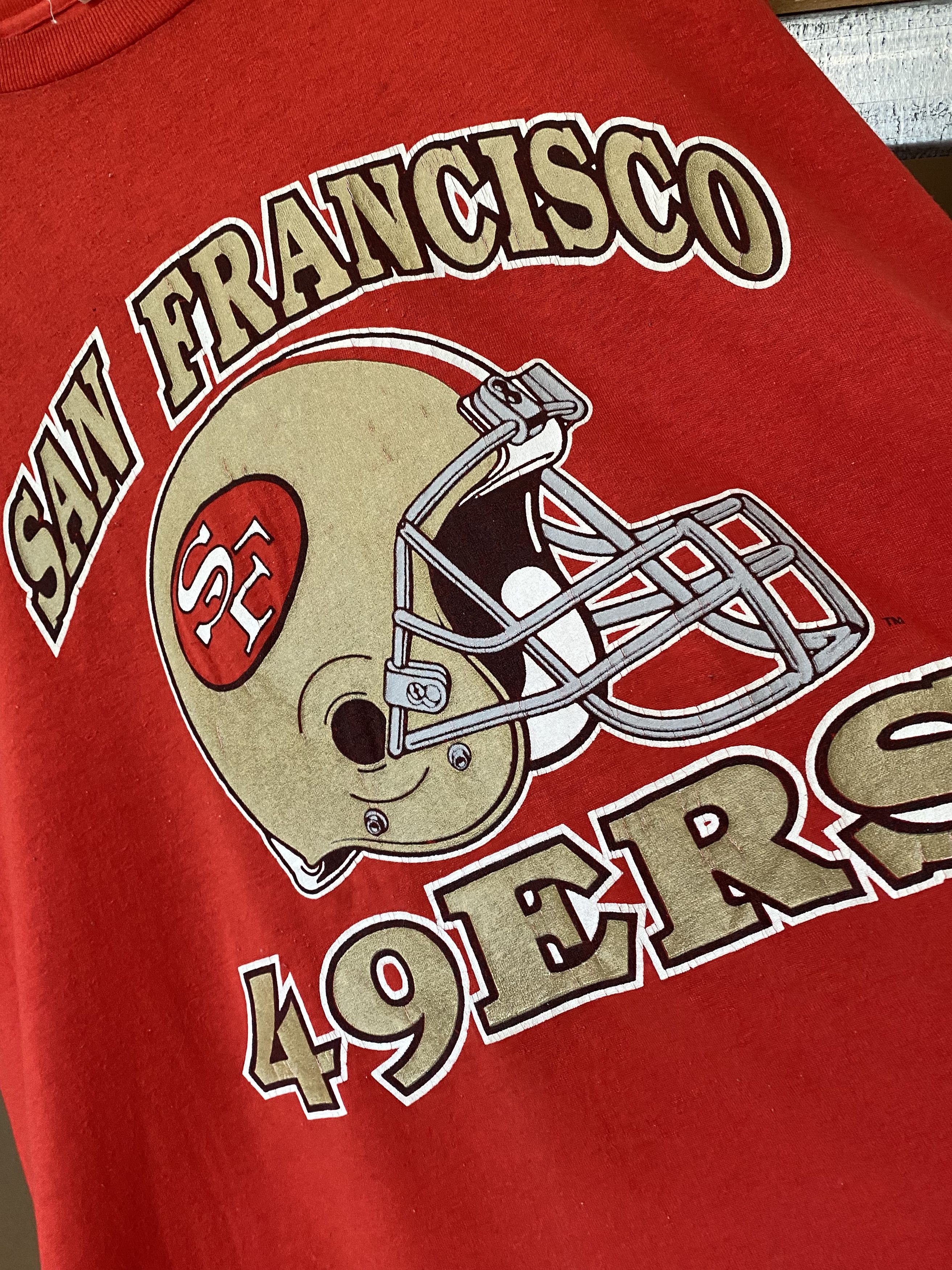 NFL × Vintage San Francisco 49ers Vintage 90s NFL Red Tee Size US XXL / EU 58 / 5 - 11 Thumbnail