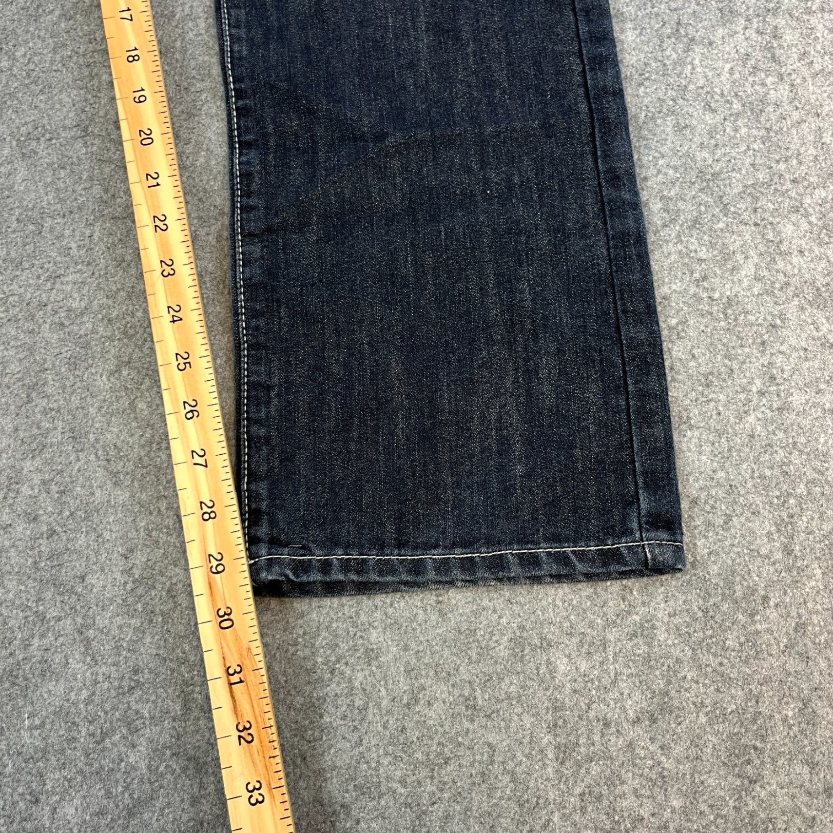 Kenzo Enzo Jeans Mens Relaxed Straight 34 Dark Blue Cinch Buckle Y2K Double Knee 5-Pocket Denim Classic Size US 34 / EU 50 - 4 Thumbnail