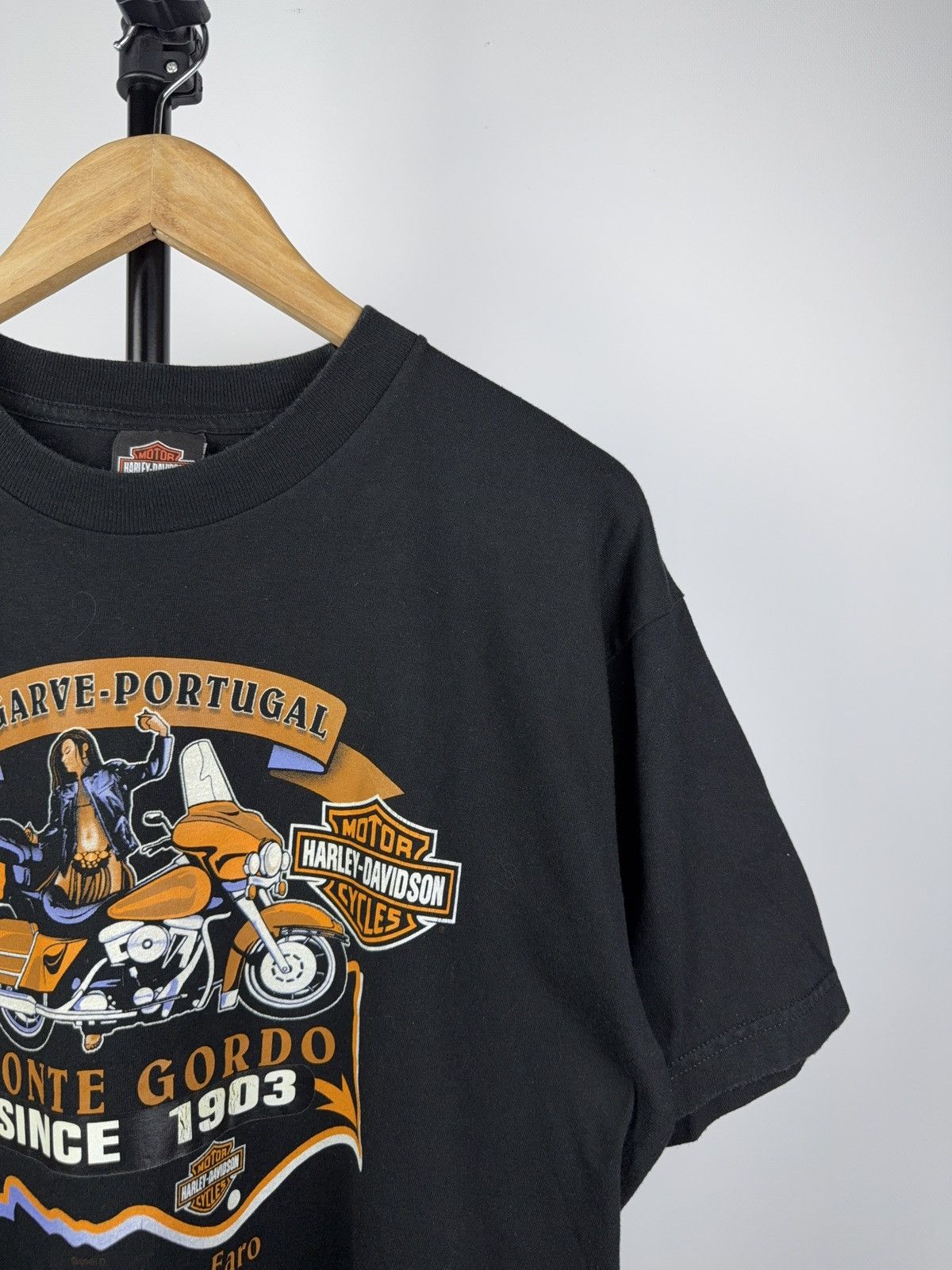 Harley Davidson × Vintage Vintage 2004 Harley Davidson Faro Portugal USA BIKER T-Shirt Size US L / EU 52-54 / 3 - 2 Thumbnail