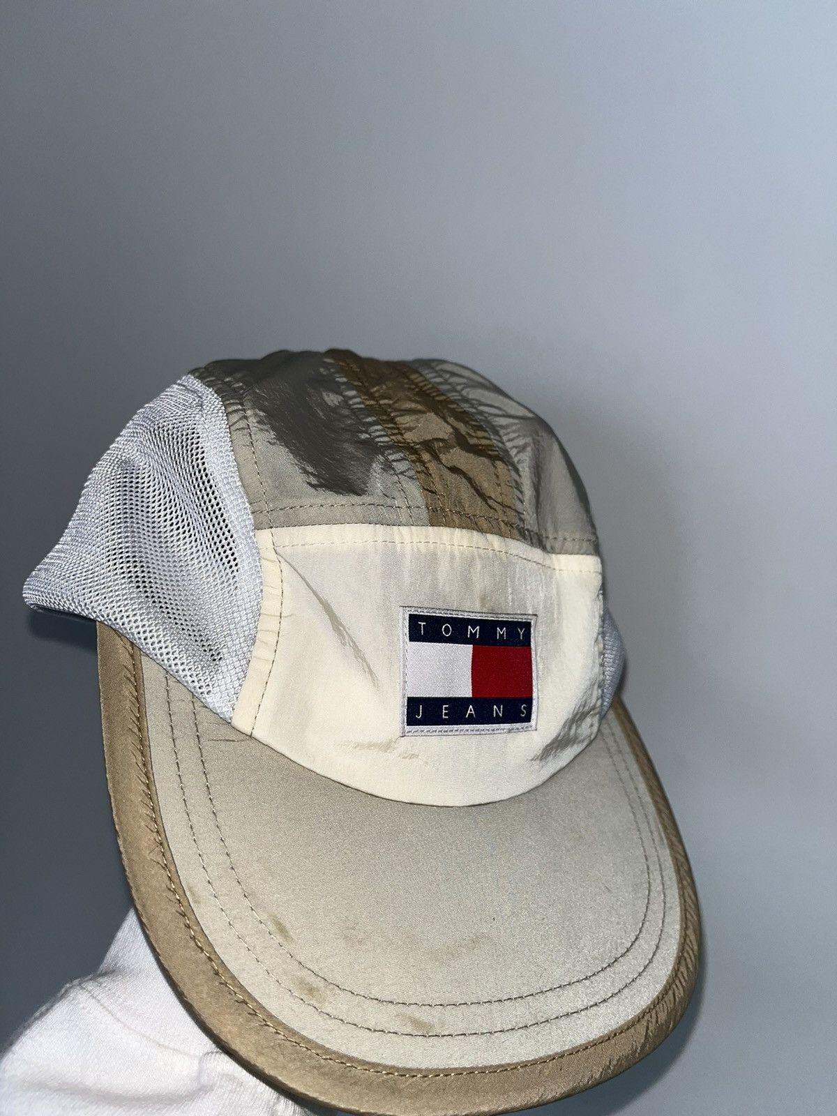 Tommy Jeans 🧢 Tommy Jeans Nylon Tech Cap – Beige / White – OS Size ONE SIZE - 4 Thumbnail
