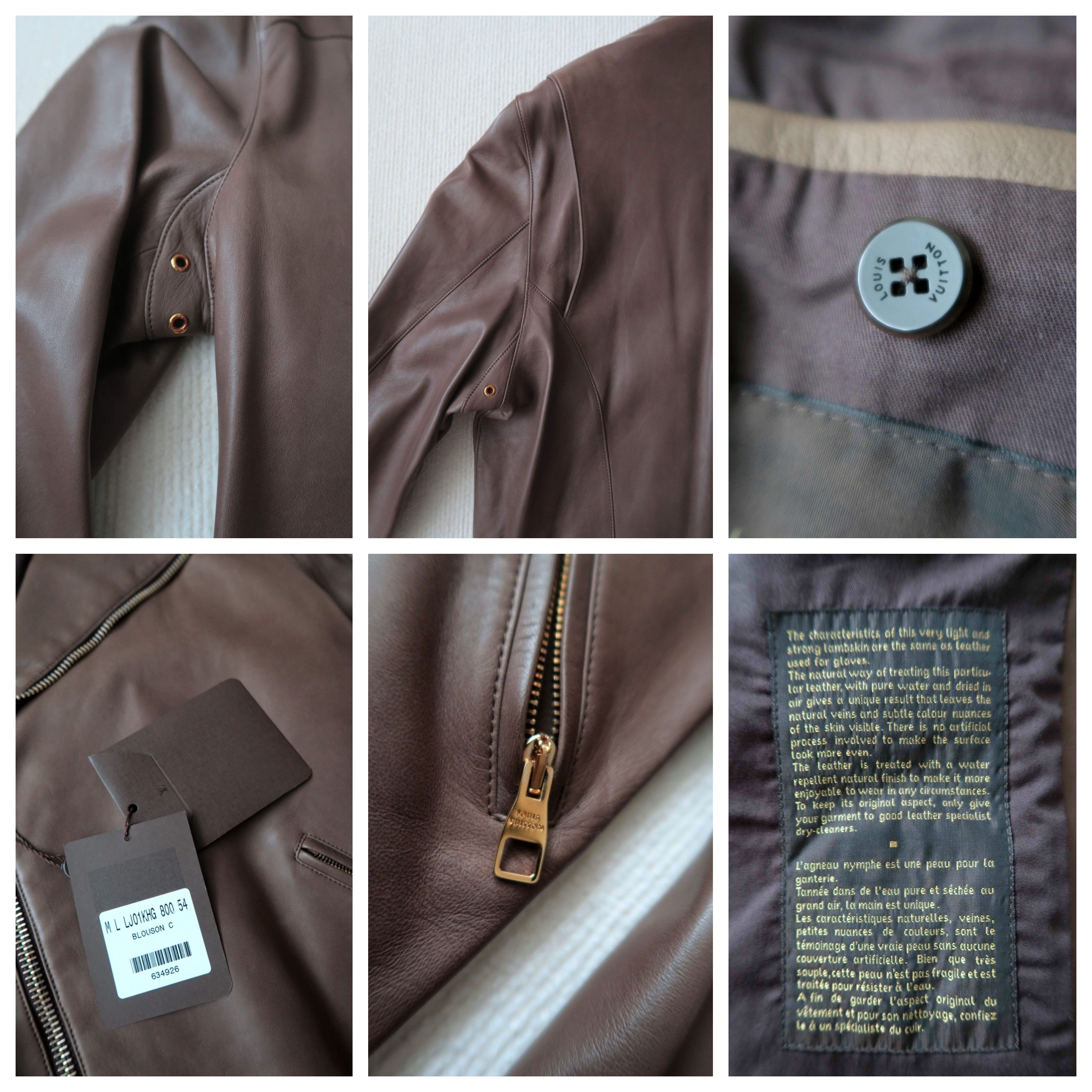 Louis Vuitton Louis Vuitton Biker Style Lambskin Leather Jacket Size US L / EU 52-54 / 3 - 5 Thumbnail