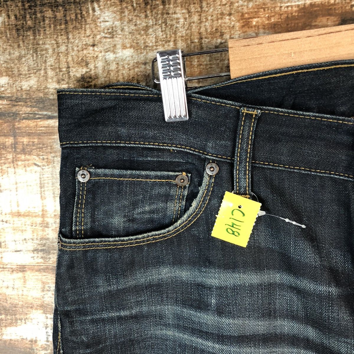 Gap DL Gap Black Denim Jeans Pants #C148 Size US 33 - 7 Thumbnail
