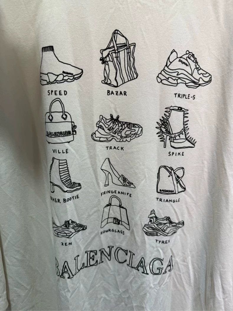 Balenciaga balenciaga hand-painted logo short sleeve shirt-2507 Size US XS / EU 42 / 0 - 4 Thumbnail