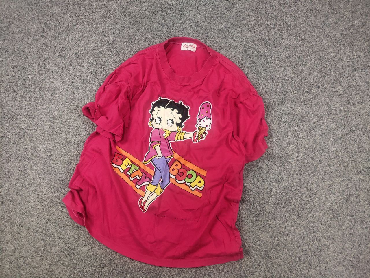 Cartoon Network Vintage 1993s Betty Boop AOP Big Face logo T shirt Cartoon Size US M / EU 48-50 / 2 - 3 Thumbnail