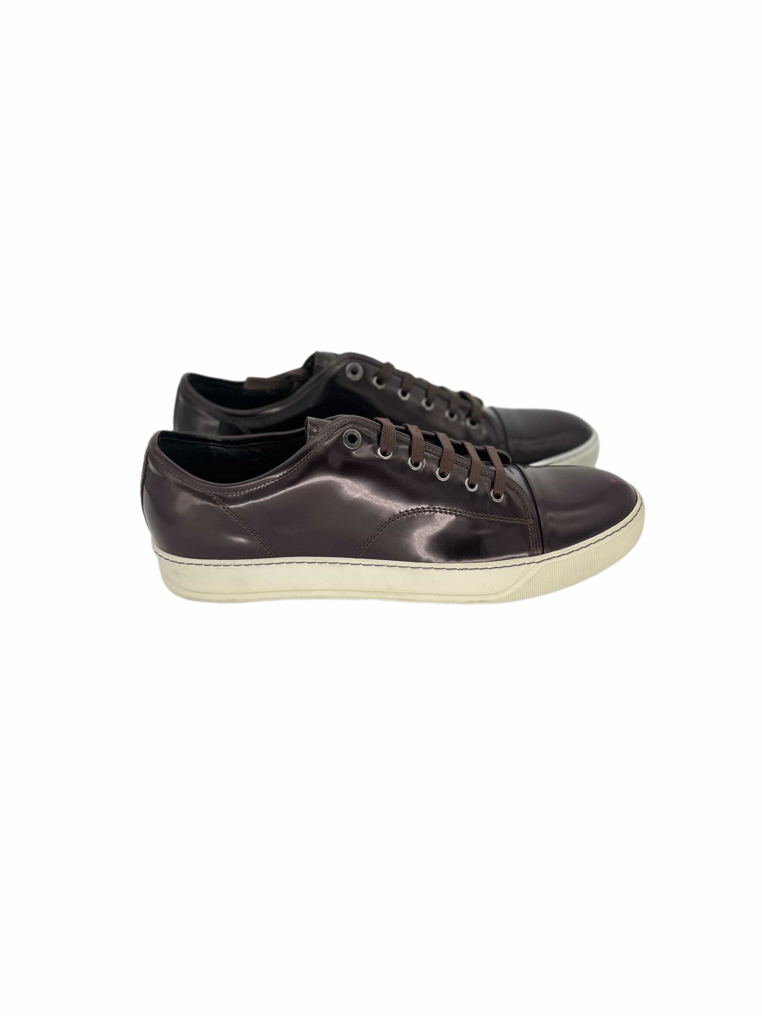 Lanvin Lanvin Bordeaux Hi Shine Tennis Sneaker Size US 11 / EU 44 - 2 Thumbnail