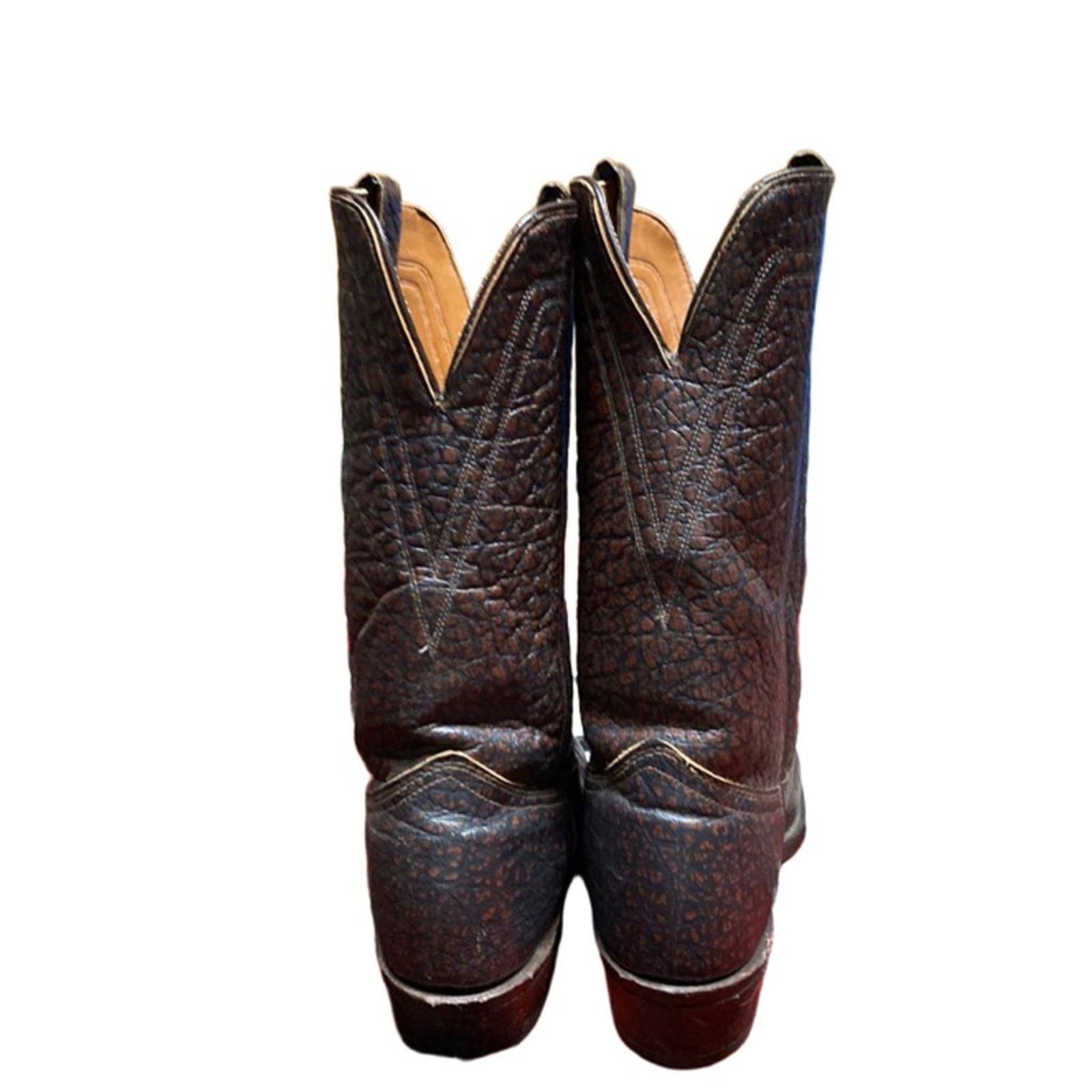 Wrangler Vintage Western Brown Leather Cowboy Boots Wrangler USA 10EE Size US 10 / EU 43 - 6 Thumbnail