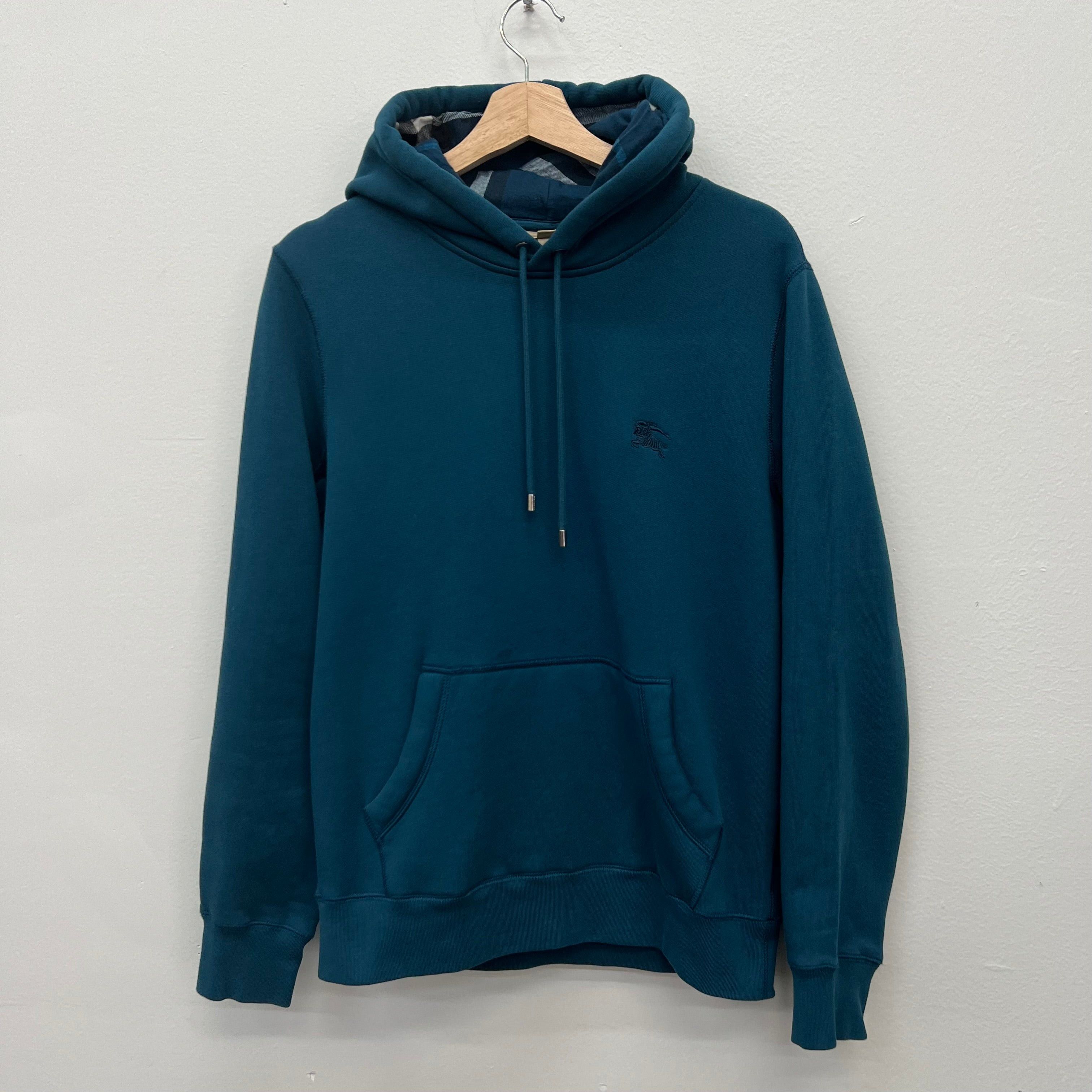 Burberry Burberry Blue Embroidered Hoodie - Size M Size US M / EU 48-50 / 2 - 1 Thumbnail