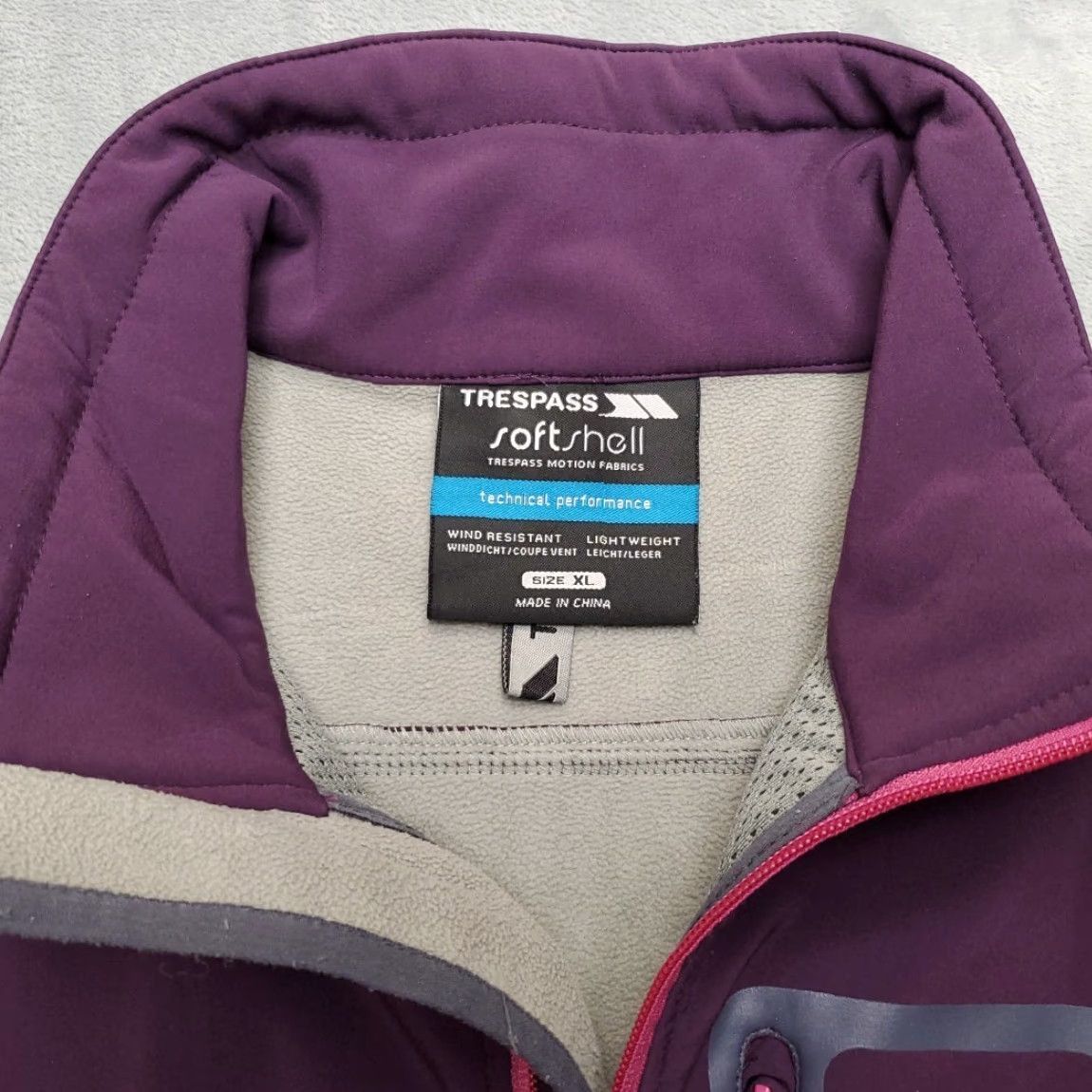 Vintage Trespass Jacket Women XL Purple Softshell Performance Fleece Lined Outdoor Gorp Size XL / US 12-14 / IT 48-50 - 5 Thumbnail