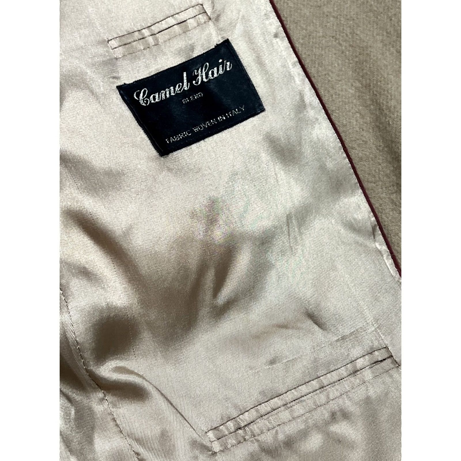 Vintage VINTAGE J.G. Hook Blazer Men's Large Camel Fabric Woven Hungary Size 42R - 7 Thumbnail