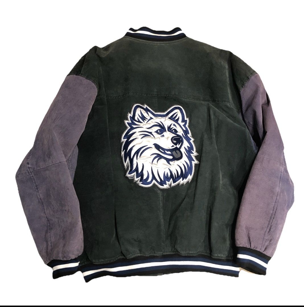 NCAA × Vintage 80s UCONN Husky Bomber Jacket Size US L / EU 52-54 / 3 - 5 Thumbnail