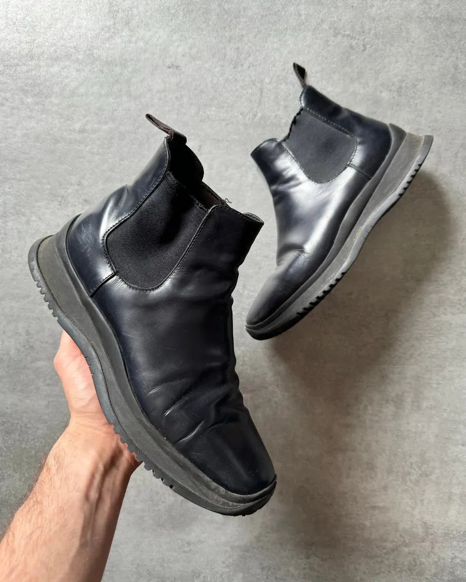 Prada FW1999 Prada Navy Leather Boots Size US 7 / EU 40 - 1 Thumbnail