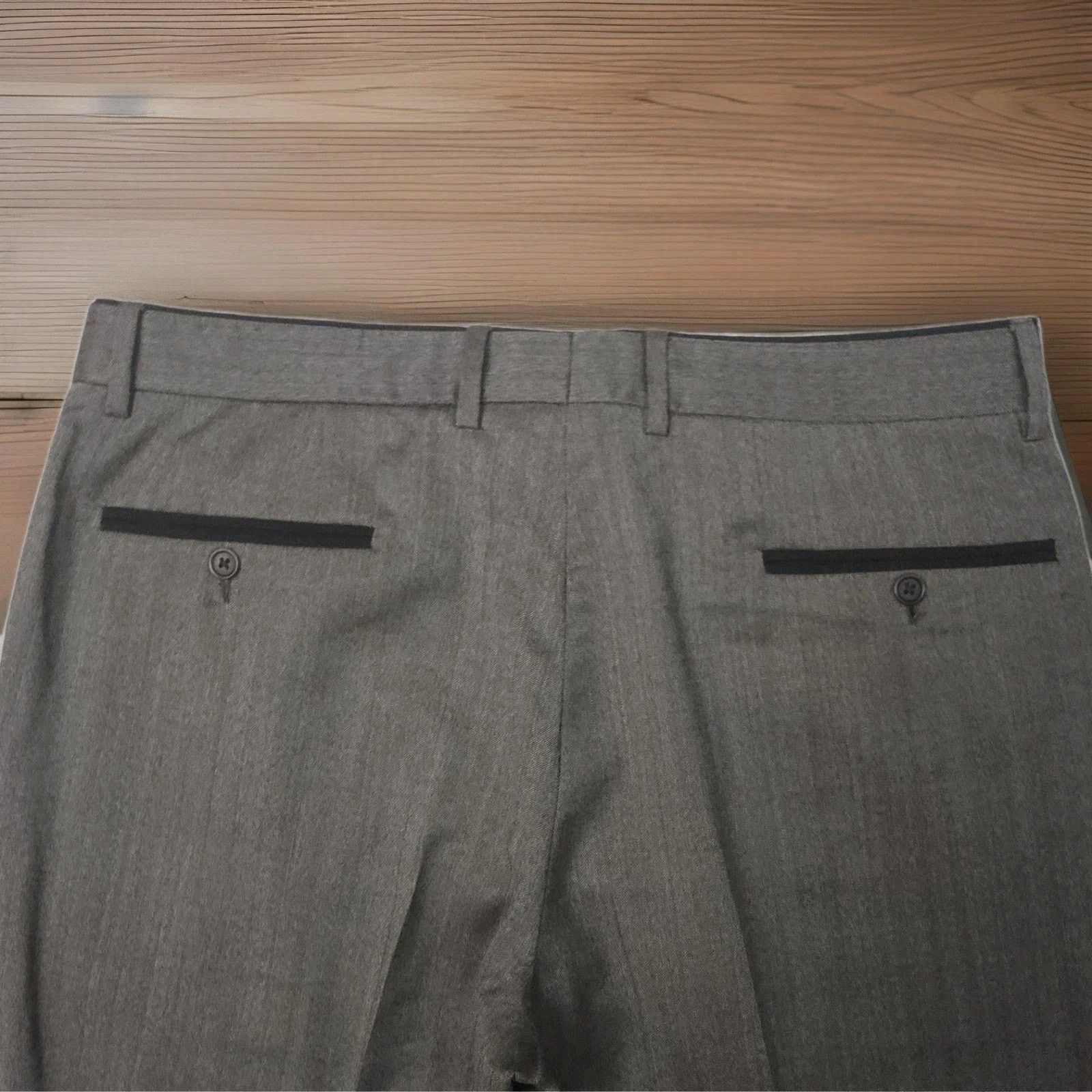 John Varvatos John Varvatos Striped Wool Flat Dress Trouser USA 52(36×29) Size US 36 / EU 52 - 5 Thumbnail