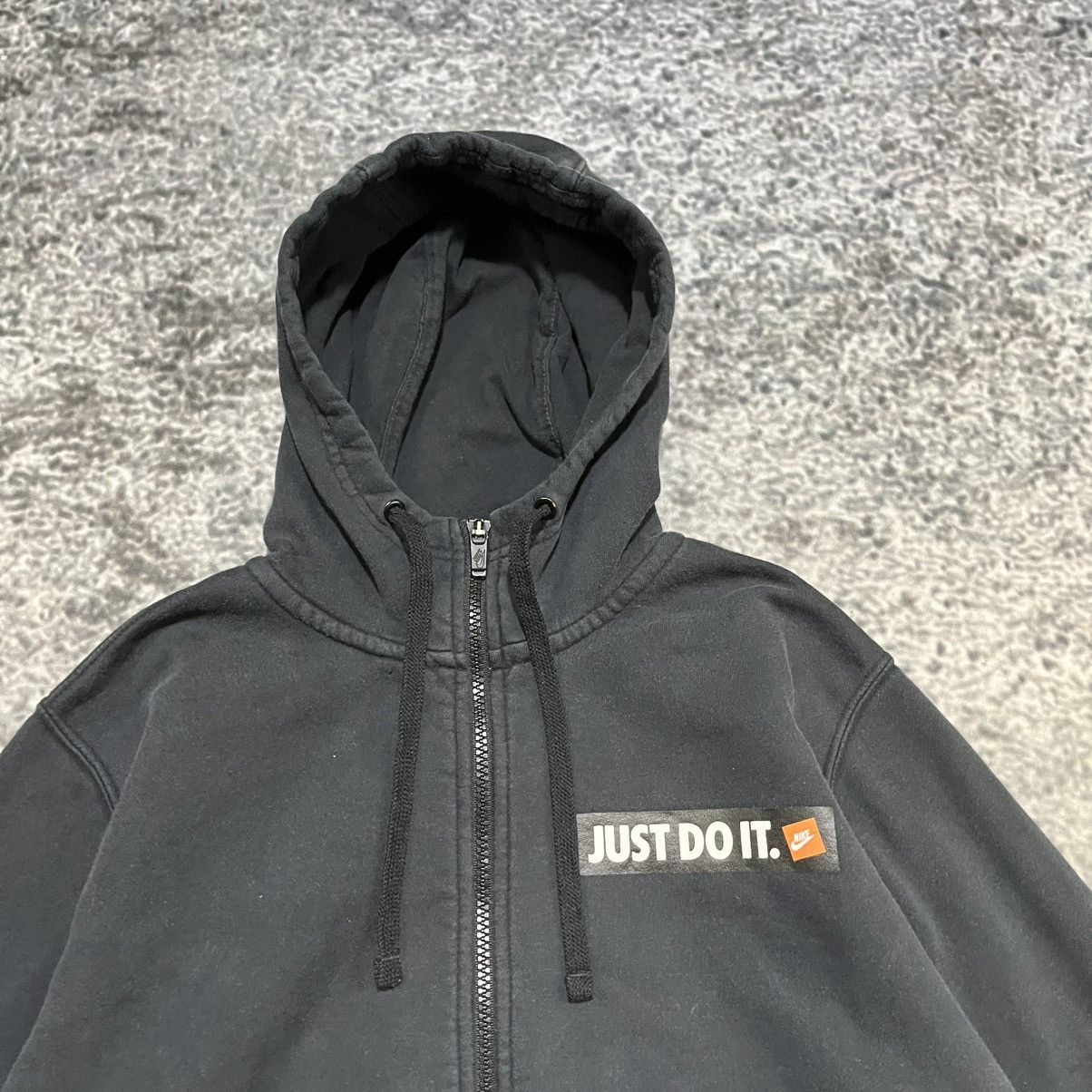 Nike Y2K Nike Just Do It Zip Up Hoodie Swoosh Black Medium Size US M / EU 48-50 / 2 - 4 Thumbnail