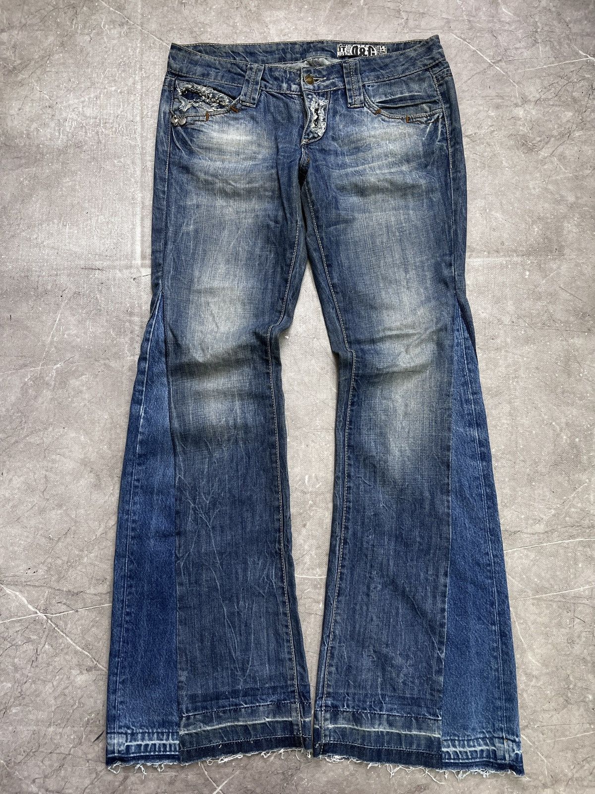 Dolce & Gabbana Dolce Gabbana flared distressed jeans y2k hype tornado mart Size US 33 - 1 Thumbnail