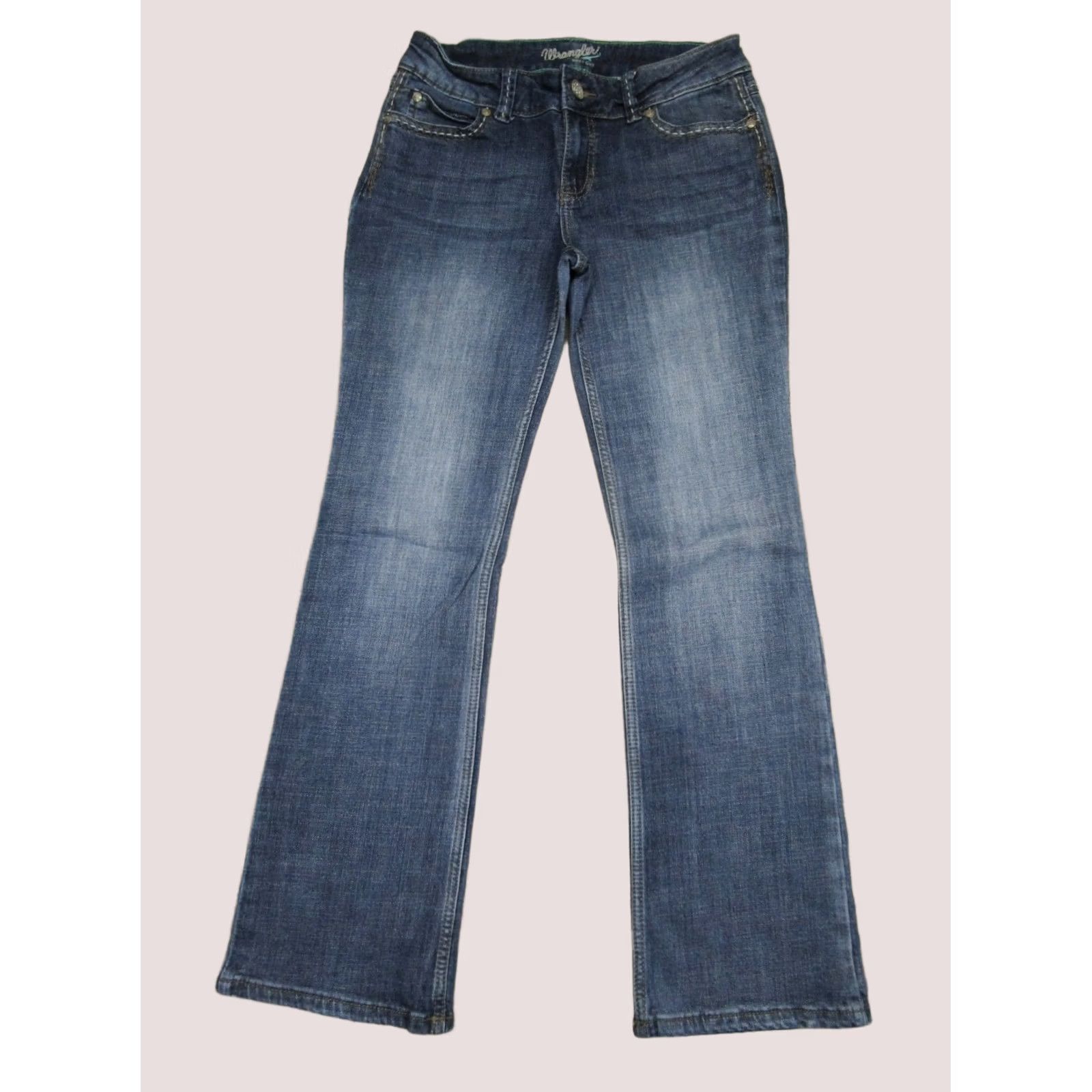 Wrangler Wrangler Jeans Women 6 Blue Low Rise Bootcut Western Denim Pants Curvy Stretch Size 28" / US 6 / IT 42 - 1 Thumbnail