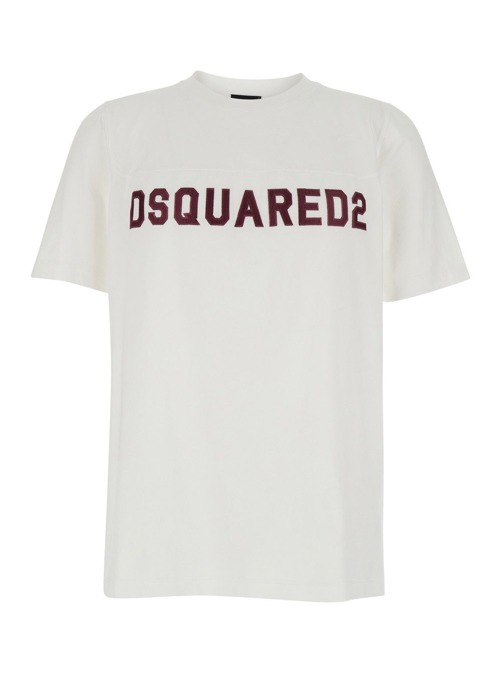 Dsquared2 White T-shirt with Embroidered Logo on Chest for Men Size US M / EU 48-50 / 2 - 1 Thumbnail