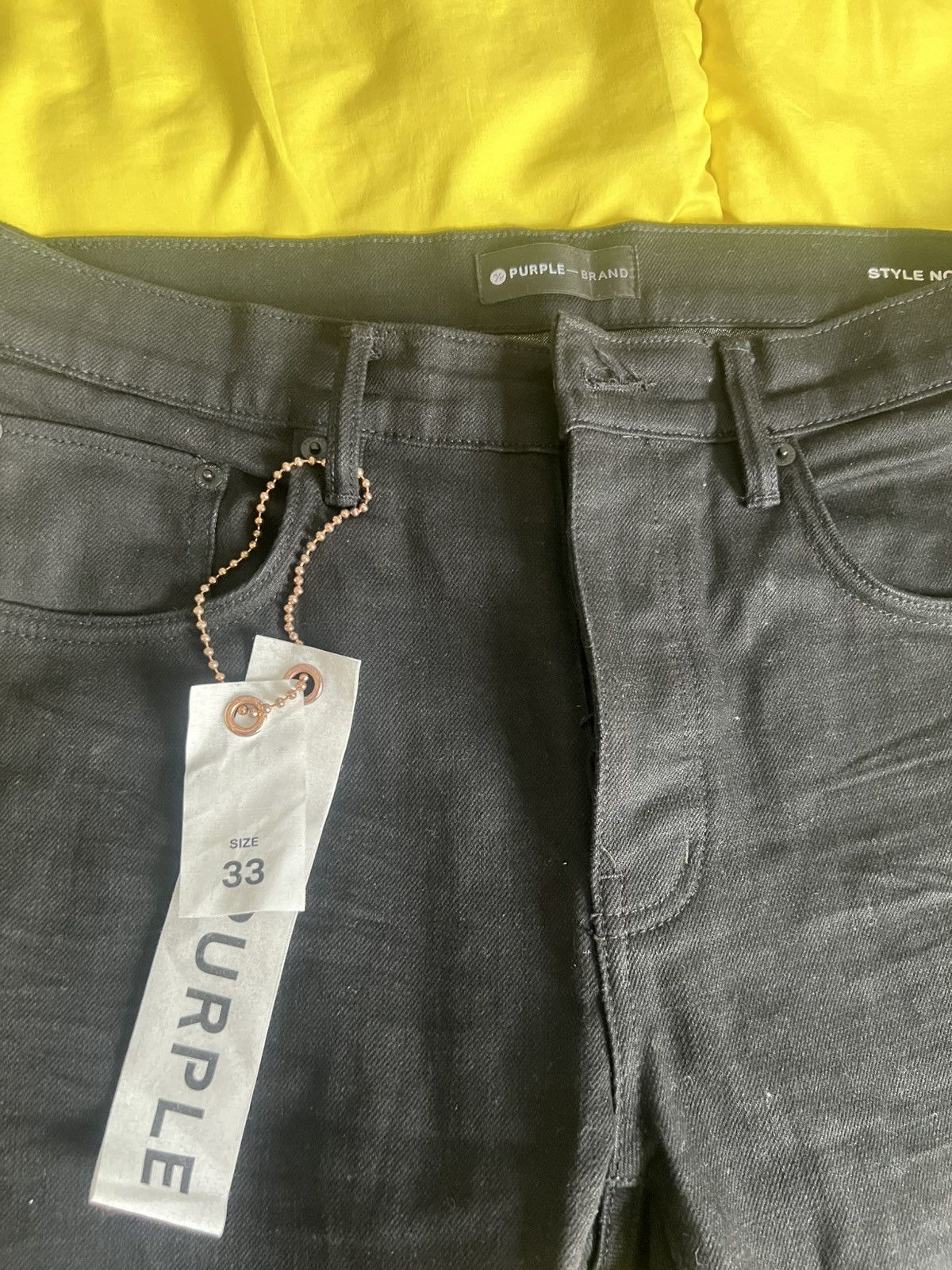 Purple Brand Purple cow leather Size US 33 - 2 Thumbnail