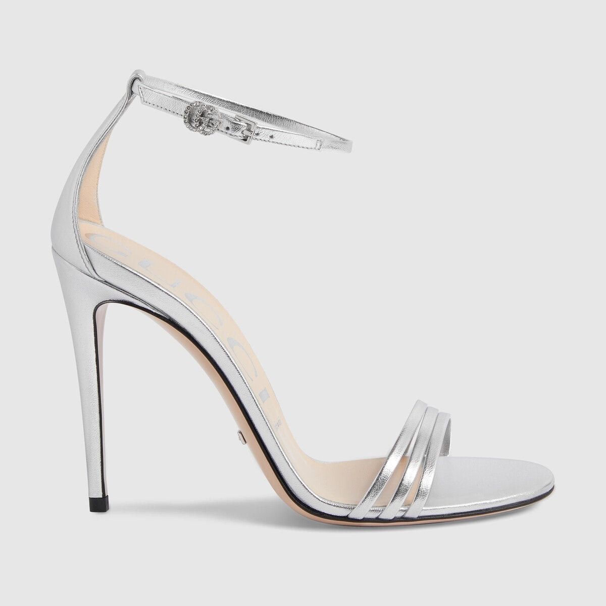 Gucci Gucci Double G Metallic Heeled Sandals SIZE 39.5 Size ONE SIZE - 1 Thumbnail