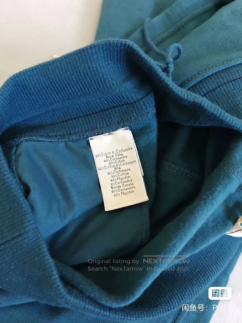 Hermes Hermes size L Men's Casual Sport Cashmere Pants, 94% Sea Is Size US 30 / EU 46 - 5 Thumbnail