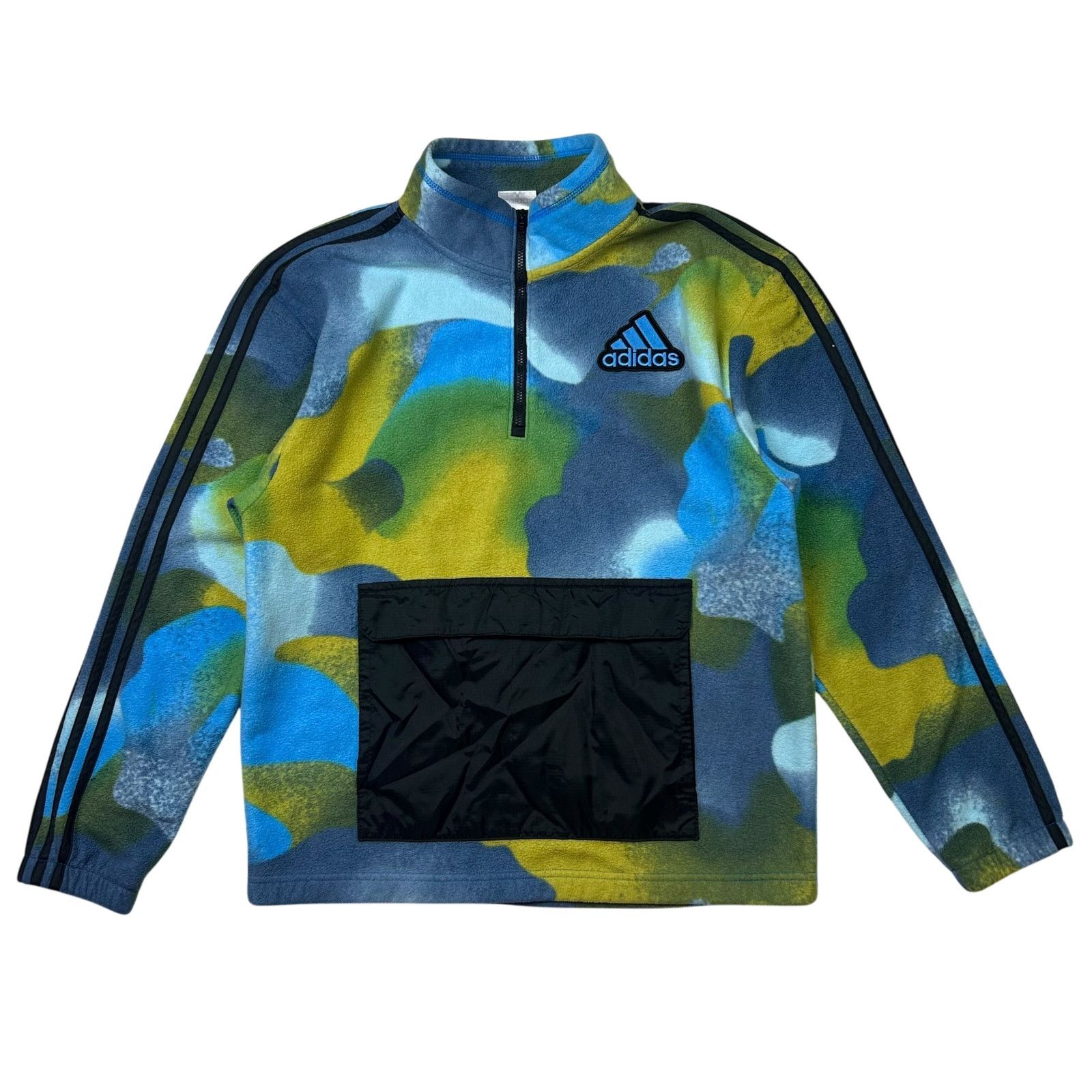 Adidas Adidas Youth Boys Pull-Over Abstract Quarter-Zip Sweater Size US XL / EU 56 / 4 - 1 Thumbnail