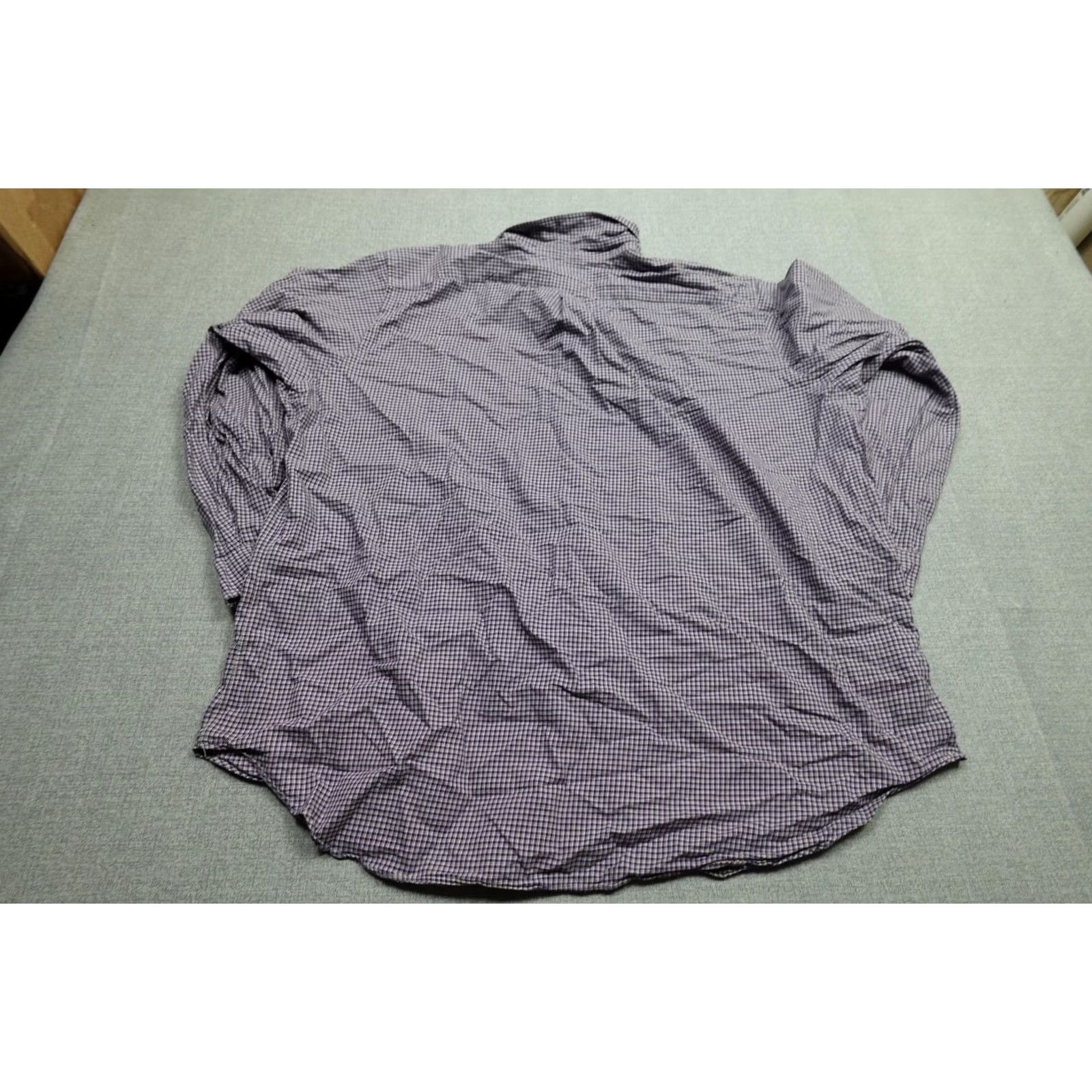 Ralph Lauren Ralph Lauren Dress Shirt Mens 3XLT Purple Check Long Sleeve Button-Down Shirt Size 48R - 4 Thumbnail