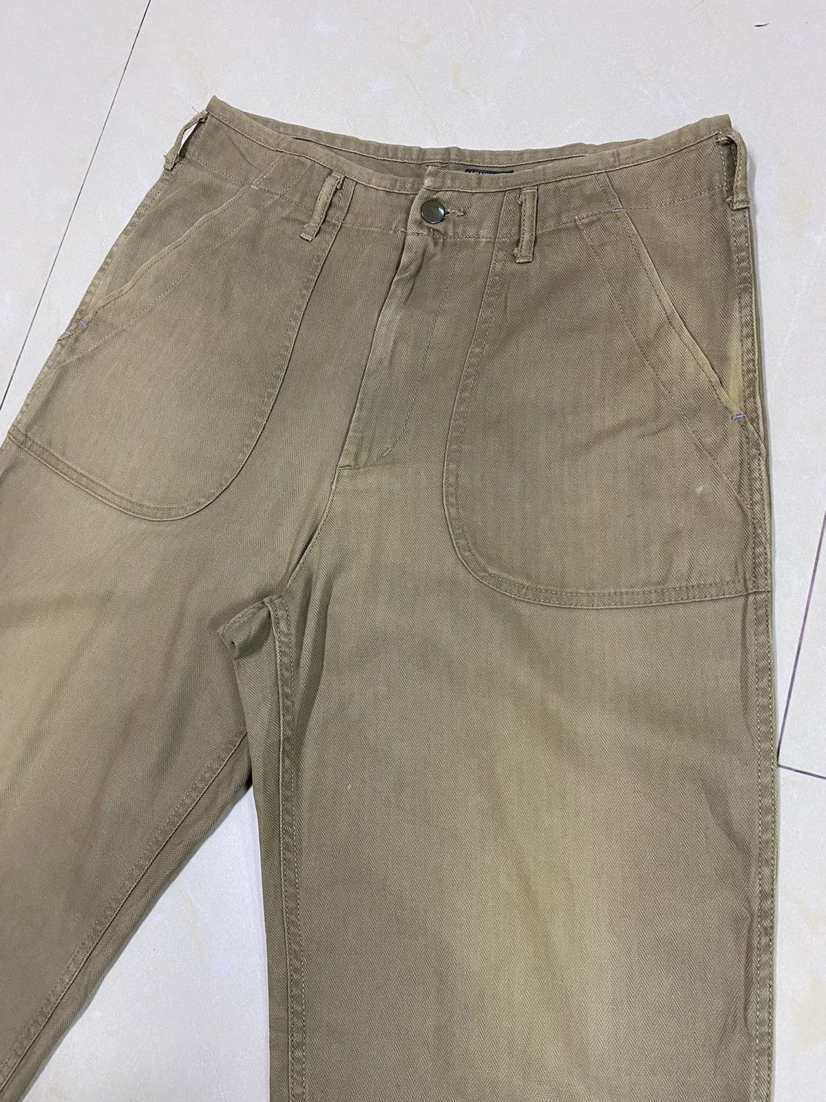 Japanese Brand Orslow Inspired HBT Wide Leg Pants Faded Size US 32 / EU 48 - 3 Thumbnail