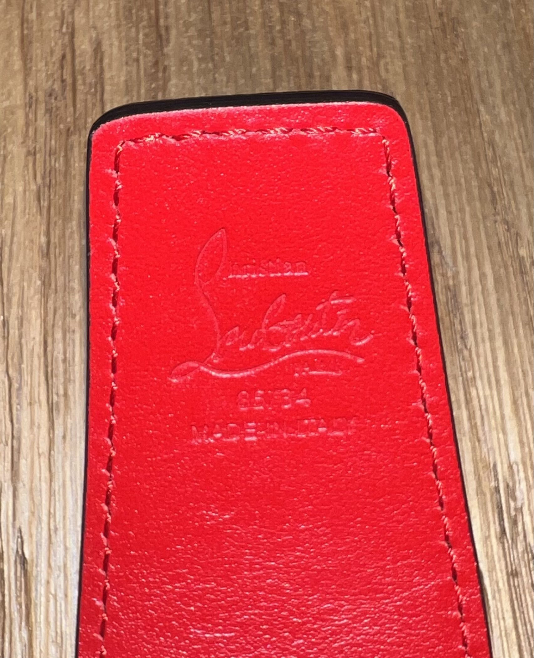 Christian Louboutin CL Logo Belt Size 34 - 6 Thumbnail