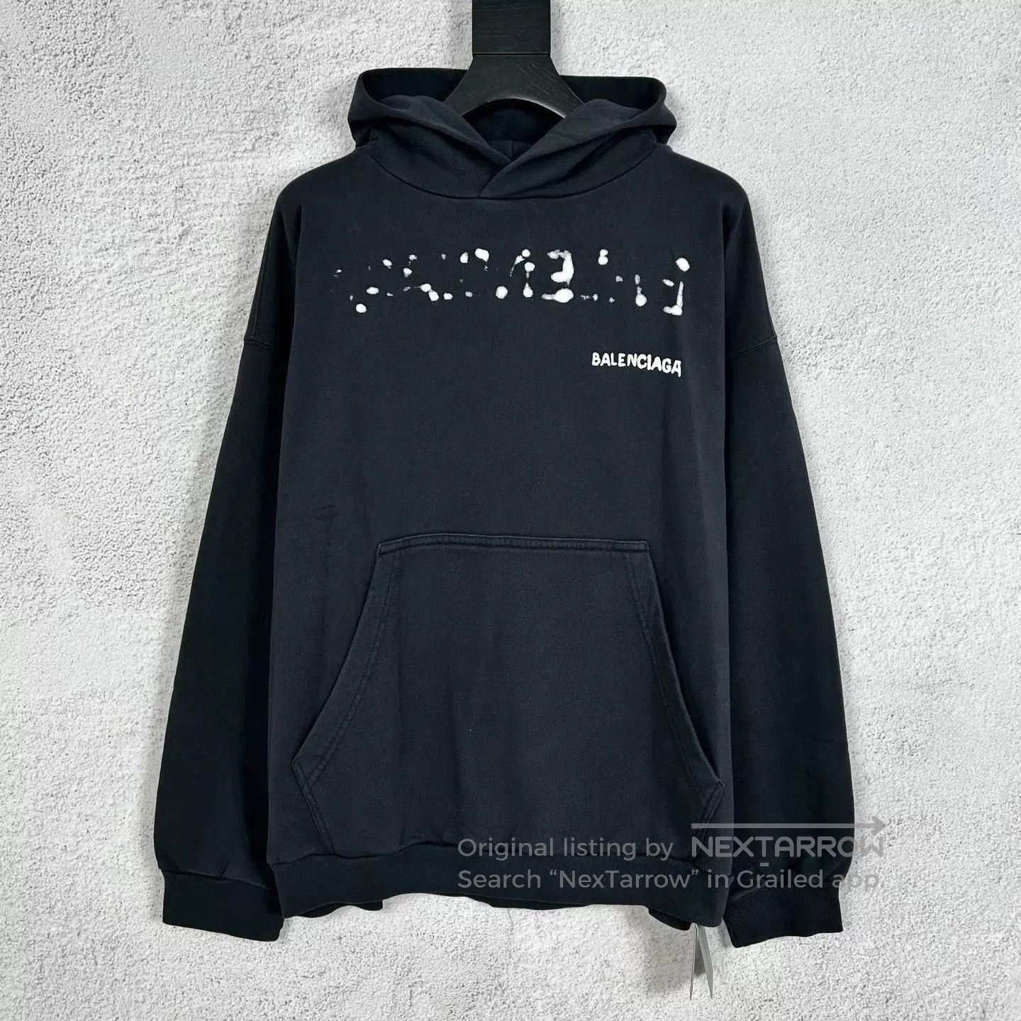 Balenciaga Black Graphic Print Oversized Hoodie. Size US XS / EU 42 / 0 - 1 Thumbnail