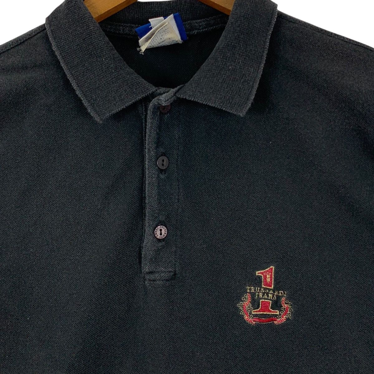 Trussardi Vintage TRUSSARDI JEANS Number One Embroidered Collar Tshirt Size US L / EU 52-54 / 3 - 3 Thumbnail