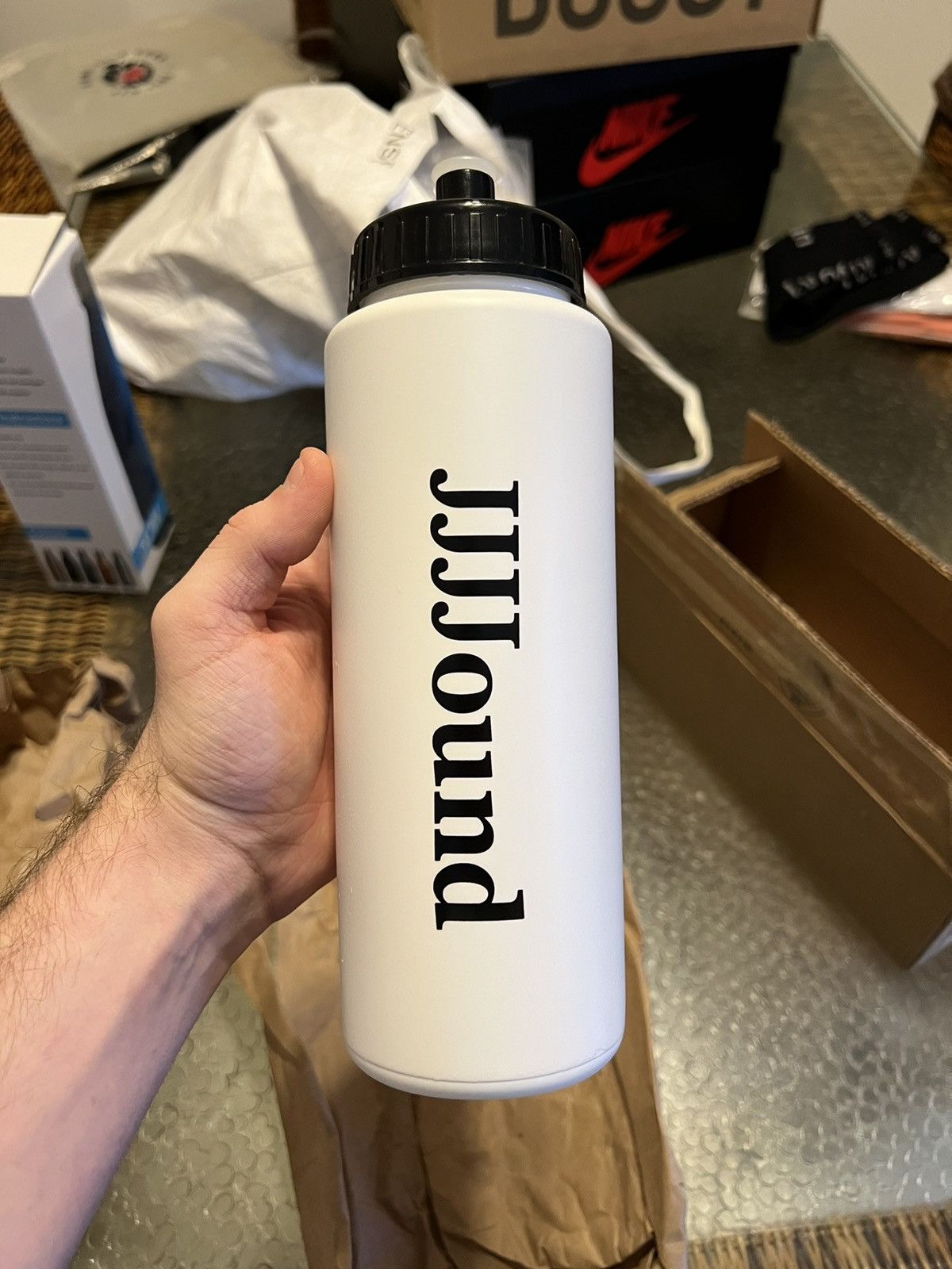 image of Jjjjound Sports Bottle in White, Men's