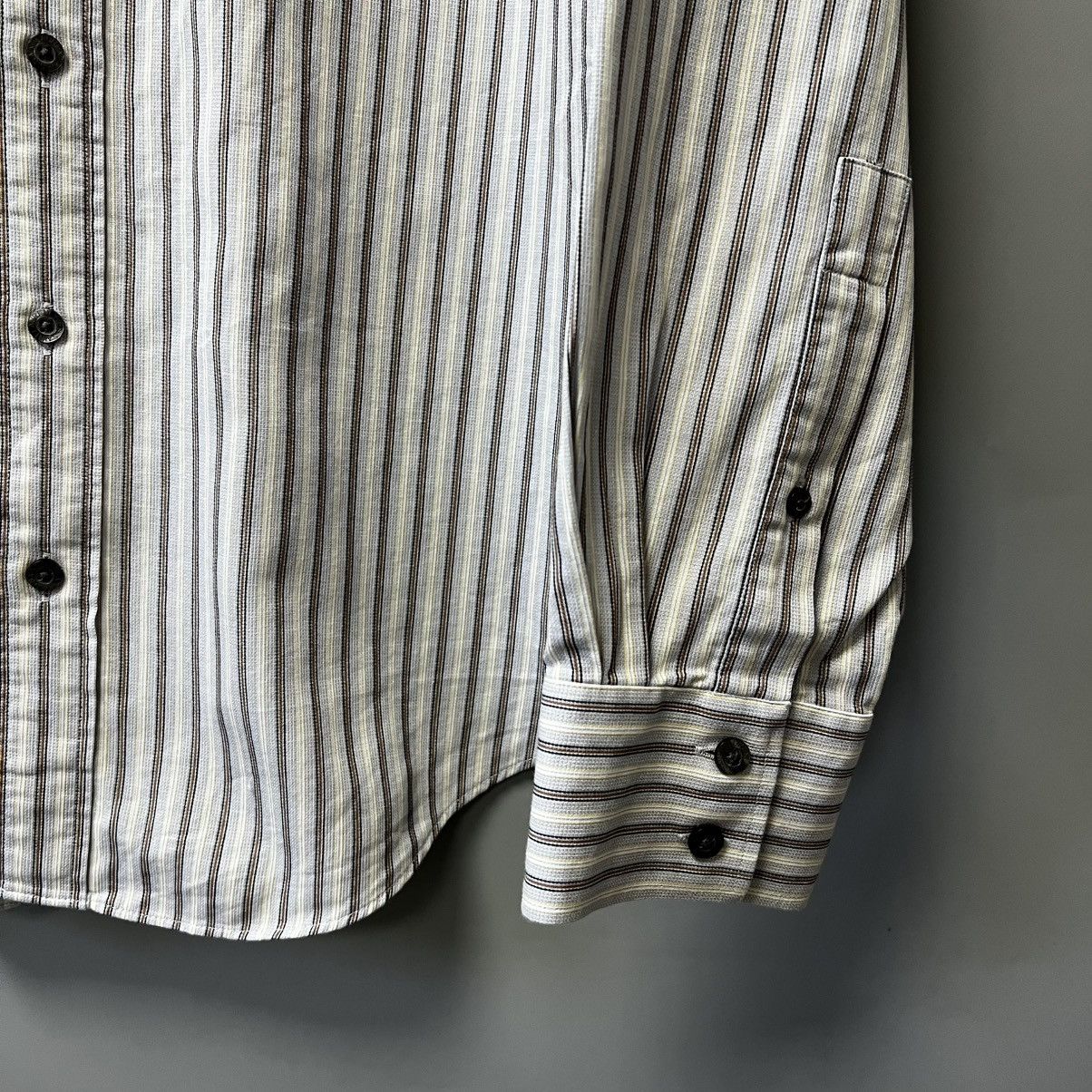 Vintage × Yves Saint Laurent Yves Saint Laurent Vintage Striped Shirt y2k Size US M / EU 48-50 / 2 - 6 Thumbnail