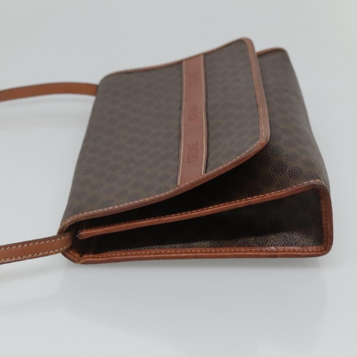 Celine CELINE Macadam Canvas Shoulder Bag Pvc Leather Brown Gold Size ONE SIZE - 5 Thumbnail