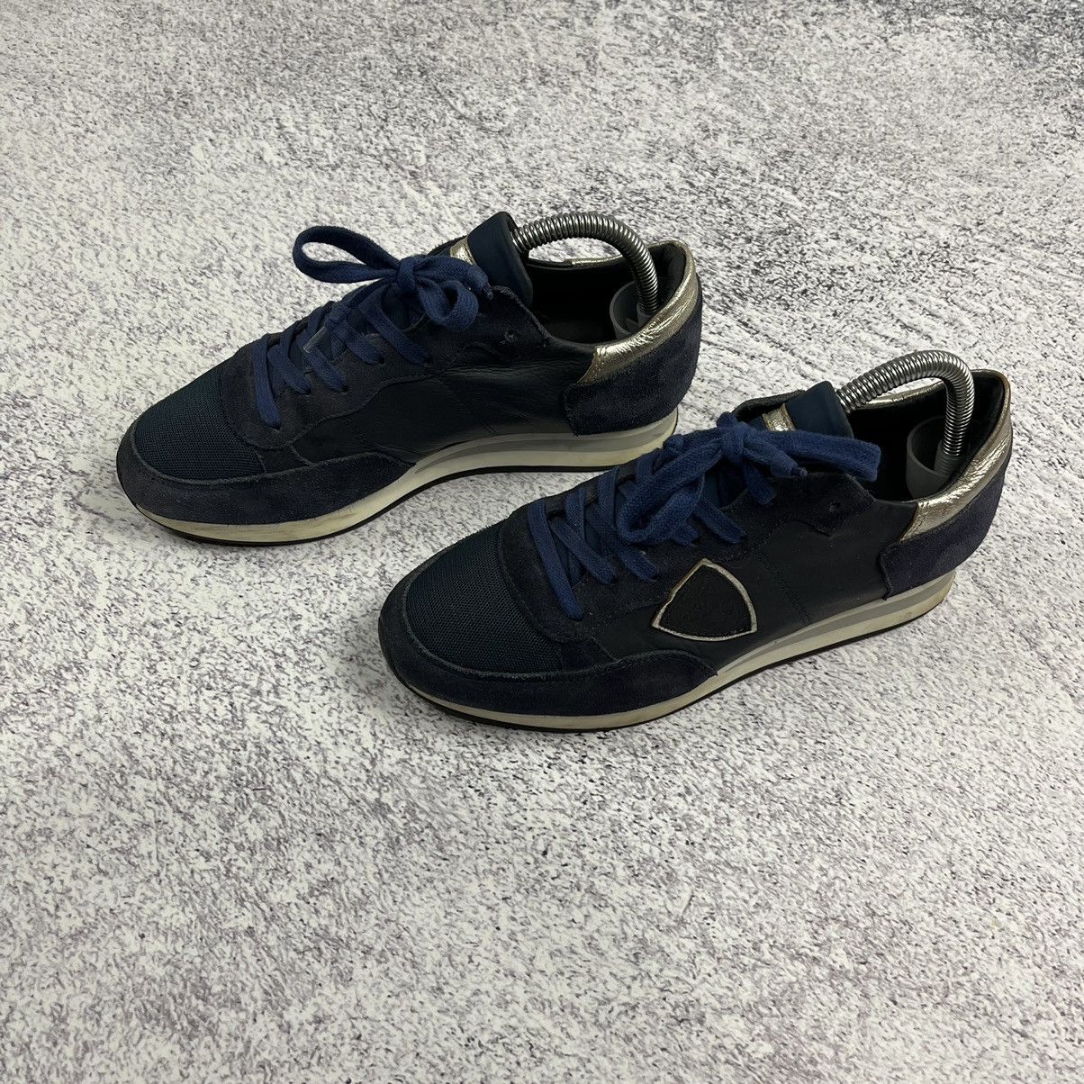 Designer × Philippe Model Philippe Model sneakers spry blue silver 38 luxury Size US 7.5 / IT 37.5 - 2 Thumbnail
