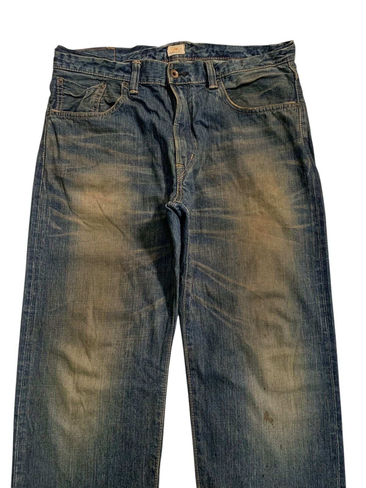 Kapital VINTAGE EDWIN 505Z BAGGY SELVEDGE RUSTY DISTRESSED DENIM Size US 35 - 6 Thumbnail