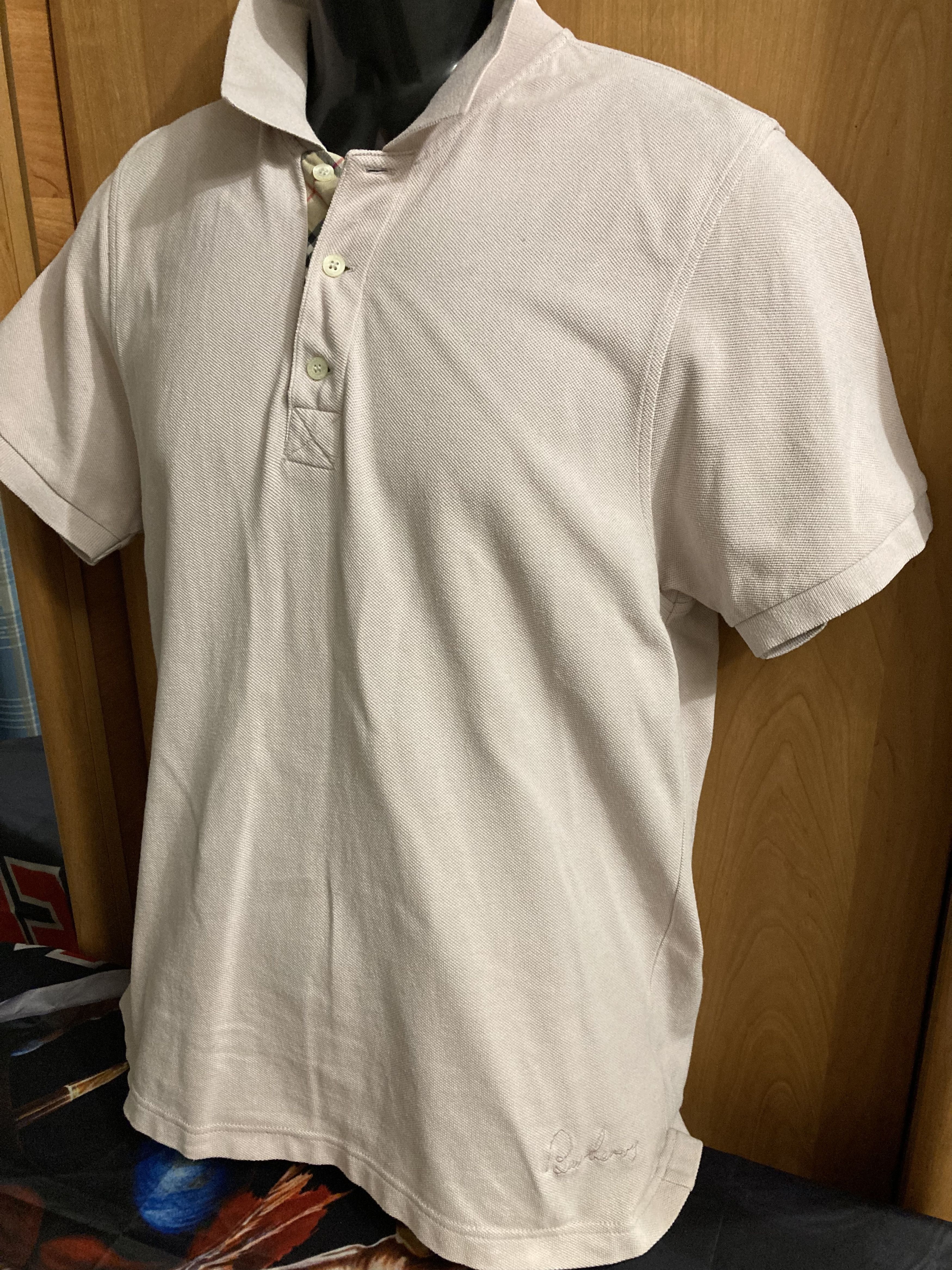 Burberry × Vintage Burberry London Hartford chalk city pink polo shirt Sz.-M Size US M / EU 48-50 / 2 - 3 Thumbnail