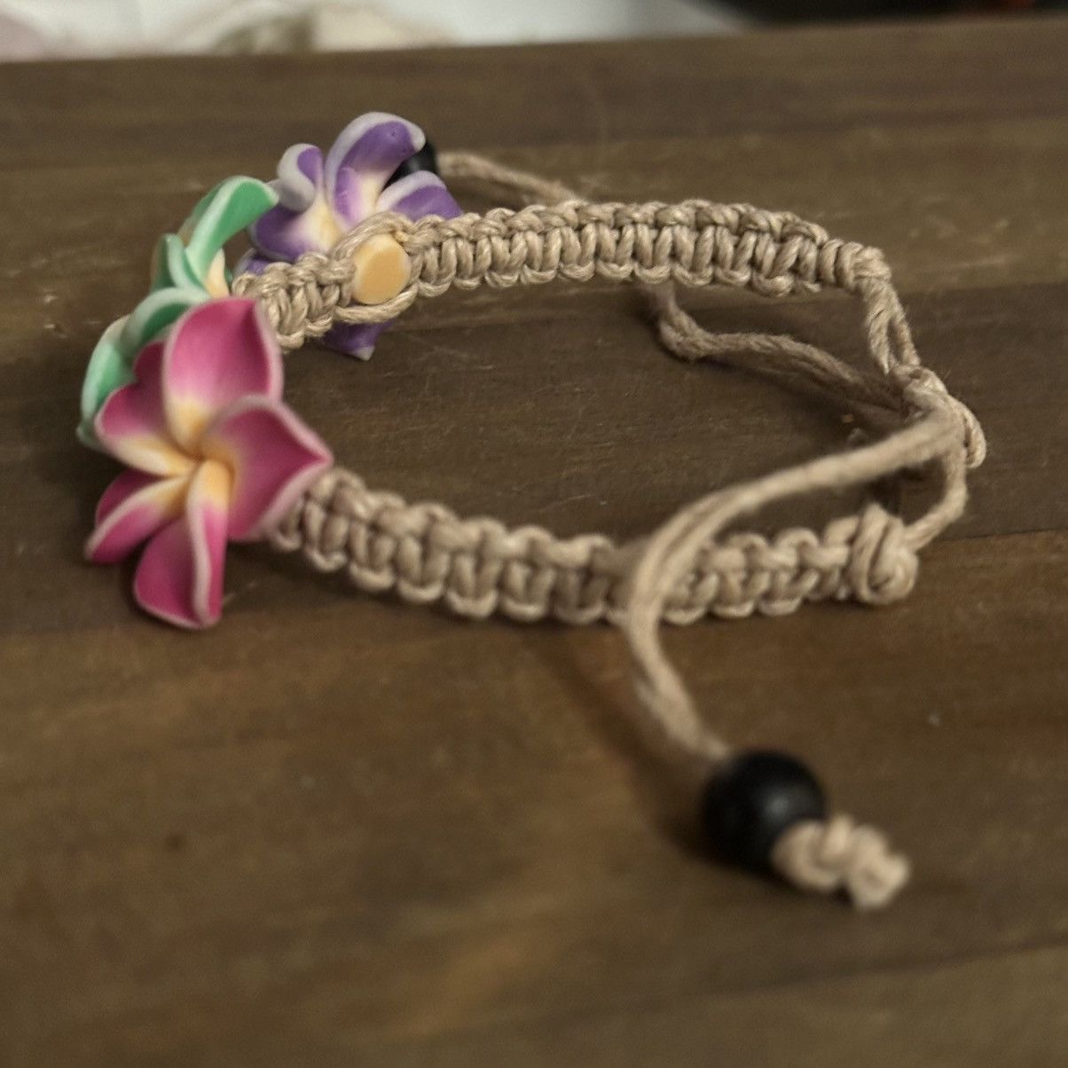 Other Woven hibiscus flower adjustable bracelet Size ONE SIZE - 6 Thumbnail