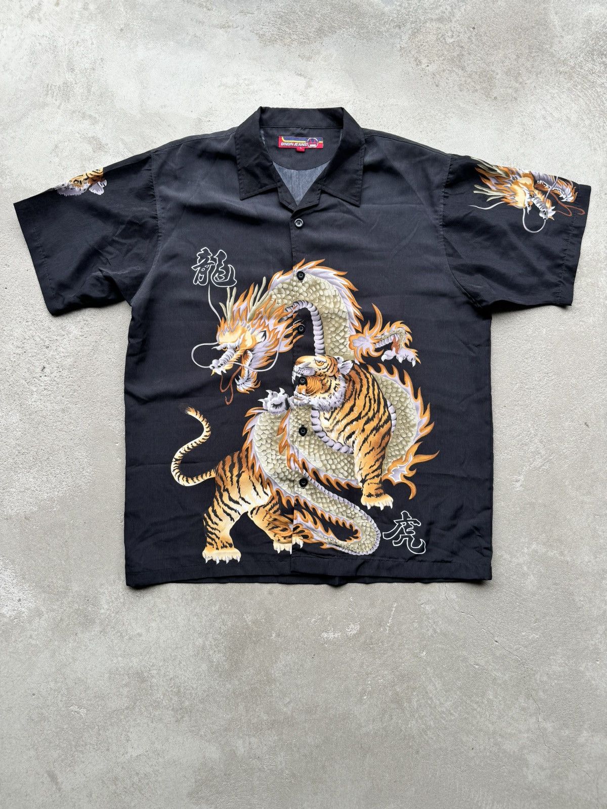 Japanese Brand black peace now button up bat collar shirt | Grailed