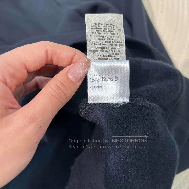 Hermes Men's Pure Cotton Thin Fleece Hoodie with Front Lea